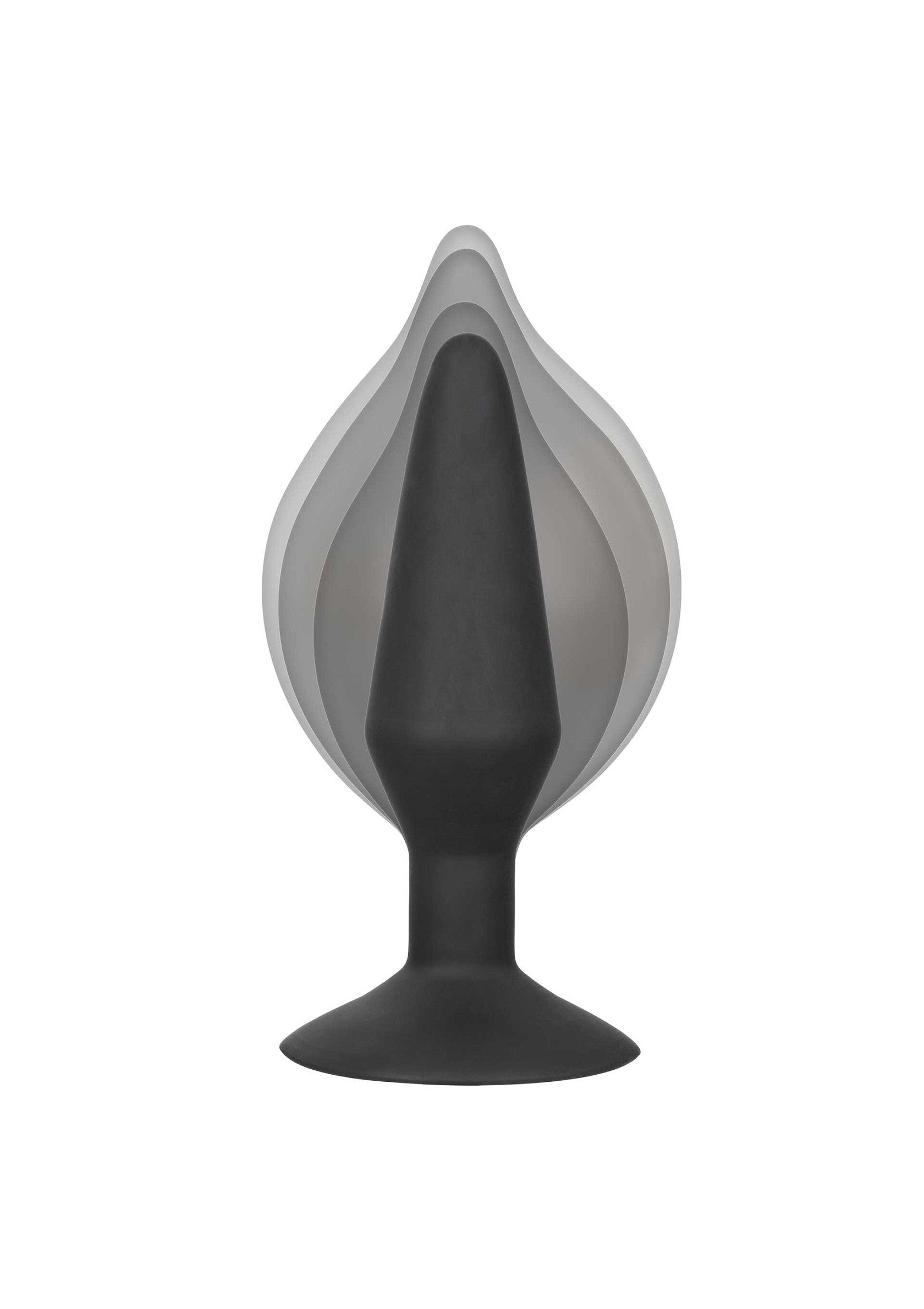 Plug anal noir avec plusieurs couches translucides pour un confort optimal. Explorez le plaisir avec style!; Zwarte anale plug met meerdere doorschijnende lagen voor optimaal comfort. Ontdek plezier in stijl!; Black anal plug with multiple translucent layers for optimal comfort. Explore pleasure in style!