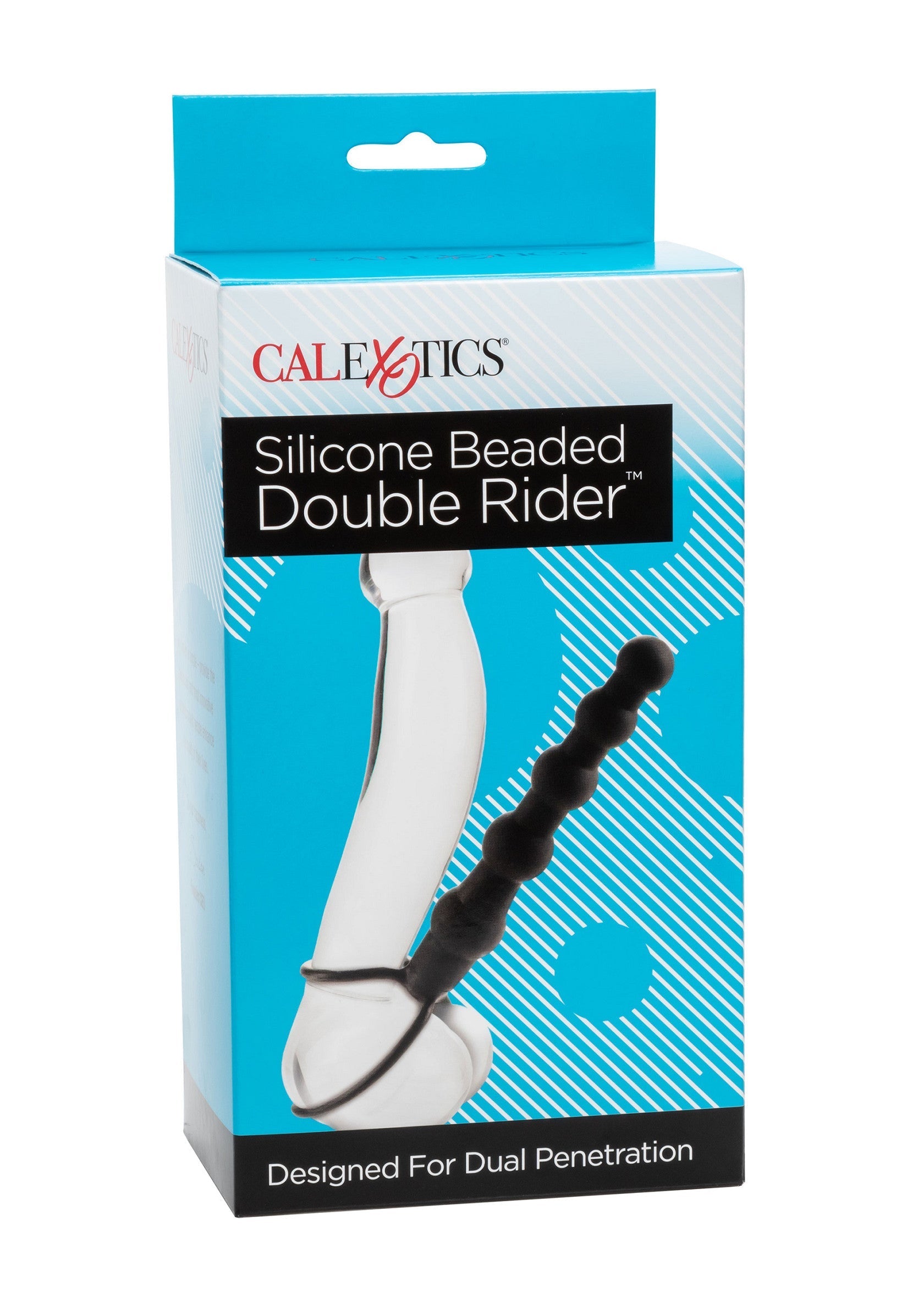 CalExotics Silicone Beaded Double Rider : plaisir double avec ce jouet de pénétration double unique. Explorez des sensations intenses !; CalExotics Silicone Beaded Double Rider: dubbel plezier met dit unieke dubbele penetratiespeeltje. Ontdek intense sensaties!; CalExotics Silicone Beaded Double Rider: double the pleasure with this unique dual penetration toy. Explore intense sensations!