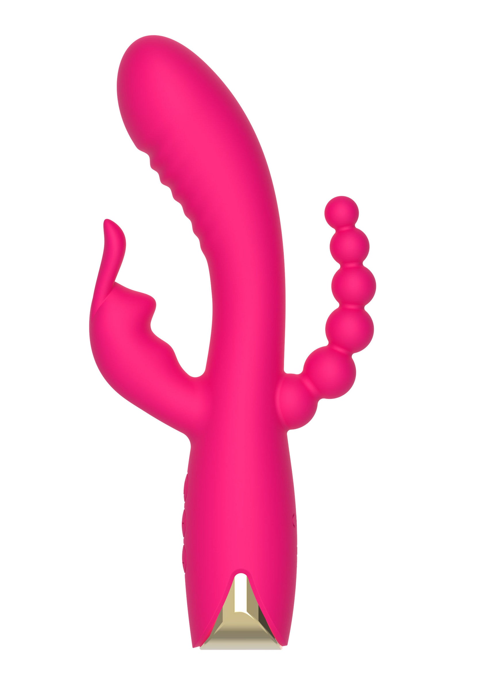 Vibromasseur rose à plusieurs fonctions pour un plaisir maximal.; Roze vibrator met meerdere functies voor maximaal genot.; Pink multi-function vibrator for maximum pleasure.