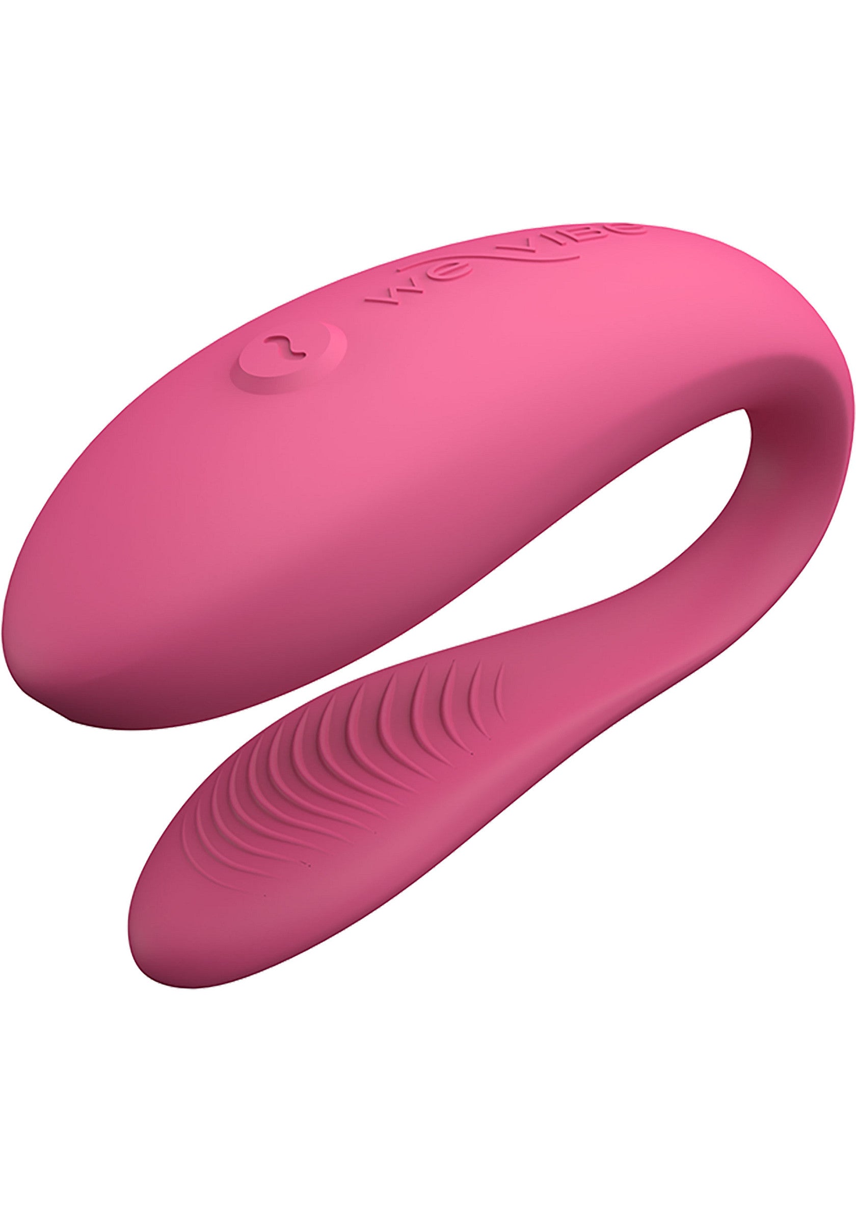 Image d'un sextoy We-Vibe Tango X rose. Vibrateur pour couple, plaisir partagé. Découvrez une nouvelle dimension du plaisir intime.; Afbeelding van een roze We-Vibe Tango X seksspeeltje. Vibrator voor stellen, gedeeld plezier. Ontdek een nieuwe dimensie van intiem plezier.; Image of a pink We-Vibe Tango X sex toy. Vibrator for couples, shared pleasure. Discover a new dimension of intimate pleasure.