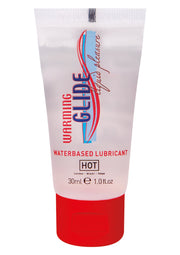 Lubrifiant à base d'eau chauffant Warming Glide HOT pour une expérience de plaisir intense. 30ml.; Warming Glide HOT watergebaseerd glijmiddel voor een intense genotservaring. 30ml.; Warming Glide HOT water-based lubricant for an intense pleasure experience. 30ml.