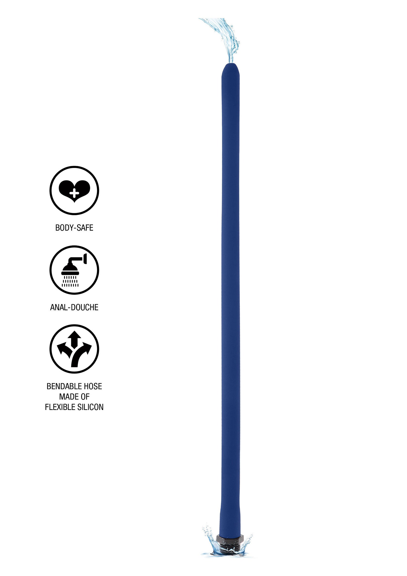 Poire à lavement bleu flexible, en silicone sûr pour le corps, idéale pour l'hygiène intime.; Blauw flexibel klysma, gemaakt van lichaamsveilige siliconen, ideaal voor intieme hygiëne.; Blue flexible enema, made of body-safe silicone, ideal for intimate hygiene.