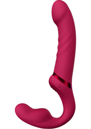 Vibromasseur rose pour le plaisir féminin et partagé.; Roze vibrator voor vrouwelijk en gedeeld genot.; Pink vibrator for feminine and shared pleasure.