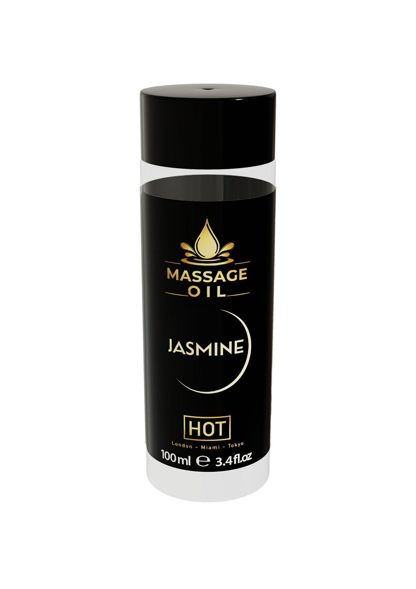Huile de massage au jasmin chauffante. 100 ml. Pour un massage relaxant et sensuel.; Verwarmende massageolie met jasmijn. 100 ml. Voor een ontspannende en sensuele massage.; Warming jasmine massage oil. 100 ml. For a relaxing and sensual massage.