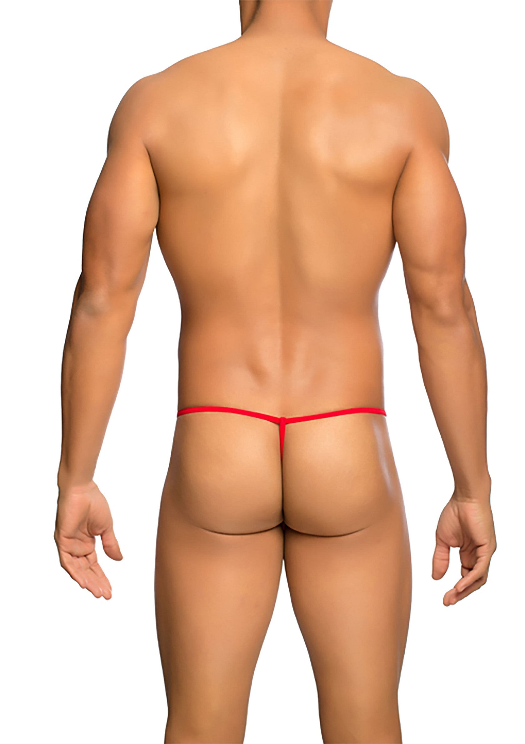 String rouge pour homme, coupe minimaliste, parfait pour un look audacieux et confortable. Découvrez notre collection de lingerie masculine.; Rode string voor heren, minimalistische snit, perfect voor een gedurfde en comfortabele look. Bekijk onze herenlingeriecollectie.; Red men's thong, minimalist cut, perfect for a bold and comfortable look. Check out our men's lingerie collection.