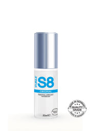 Lubrifiant personnel S8 Original Stimul8 à base d'eau. Fabriqué en Allemagne, qualité supérieure. 50 ml.; S8 Original Stimul8 glijmiddel op waterbasis voor persoonlijk gebruik. Made in Germany kwaliteit. 50 ml.; S8 Original Stimul8 personal lubricant, water-based. Made in Germany, quality grade. 50ml.