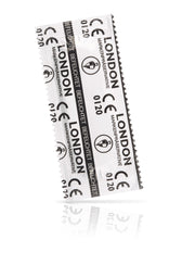 Préservatif London pour une protection fiable et confortable. Disponible à l'achat dans notre boutique en ligne. ; London condoom voor betrouwbare en comfortabele bescherming. Beschikbaar in onze webshop.; London condom for reliable and comfortable protection. Available for purchase in our online store.