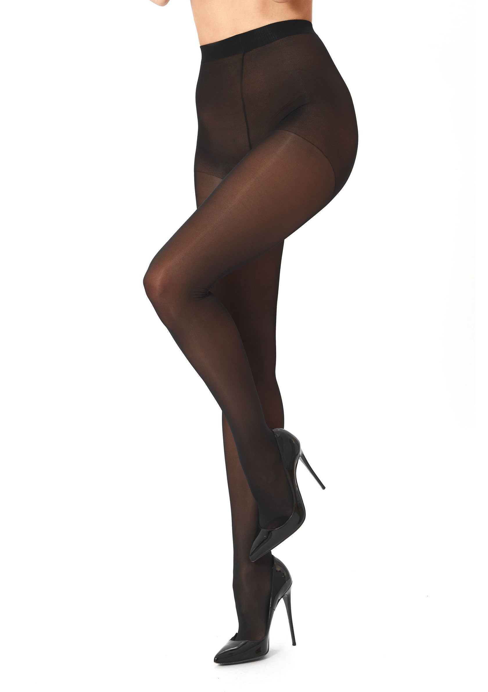 Collants noirs classiques pour femmes, parfaits pour toutes les occasions. Élégance et confort garantis.; Klassieke zwarte panty voor dames, perfect voor elke gelegenheid. Gegarandeerd elegantie en comfort.; Classic black pantyhose for women, perfect for any occasion. Guaranteed elegance and comfort.