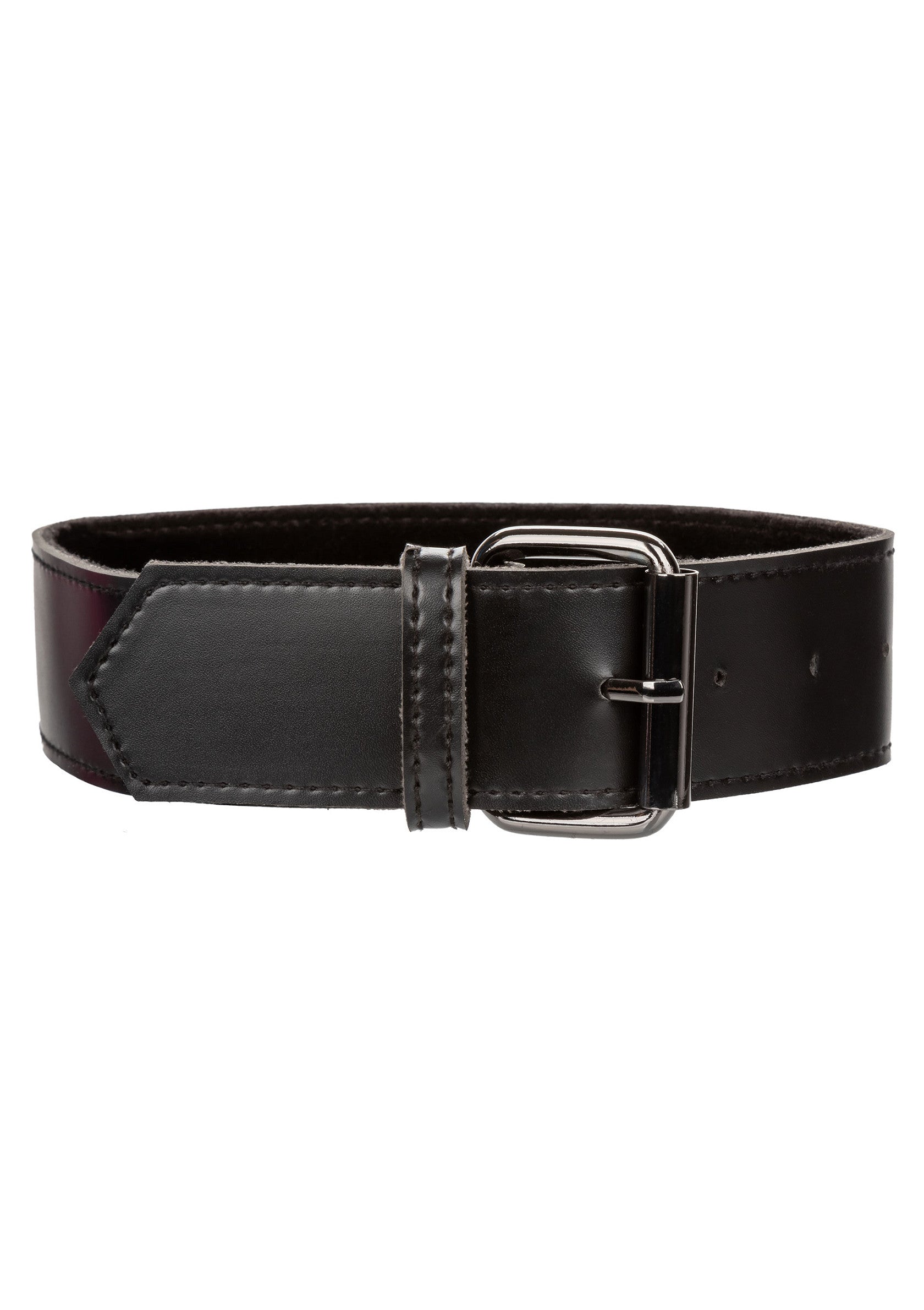 Ceinture en cuir noir classique avec boucle argentée. Accessoire élégant pour toute tenue. Style intemporel.; Klassieke zwarte leren riem met zilveren gesp. Stijlvol accessoire voor elke outfit. Tijdloze stijl.; Classic black leather belt with silver buckle. Stylish accessory for any outfit. Timeless style.