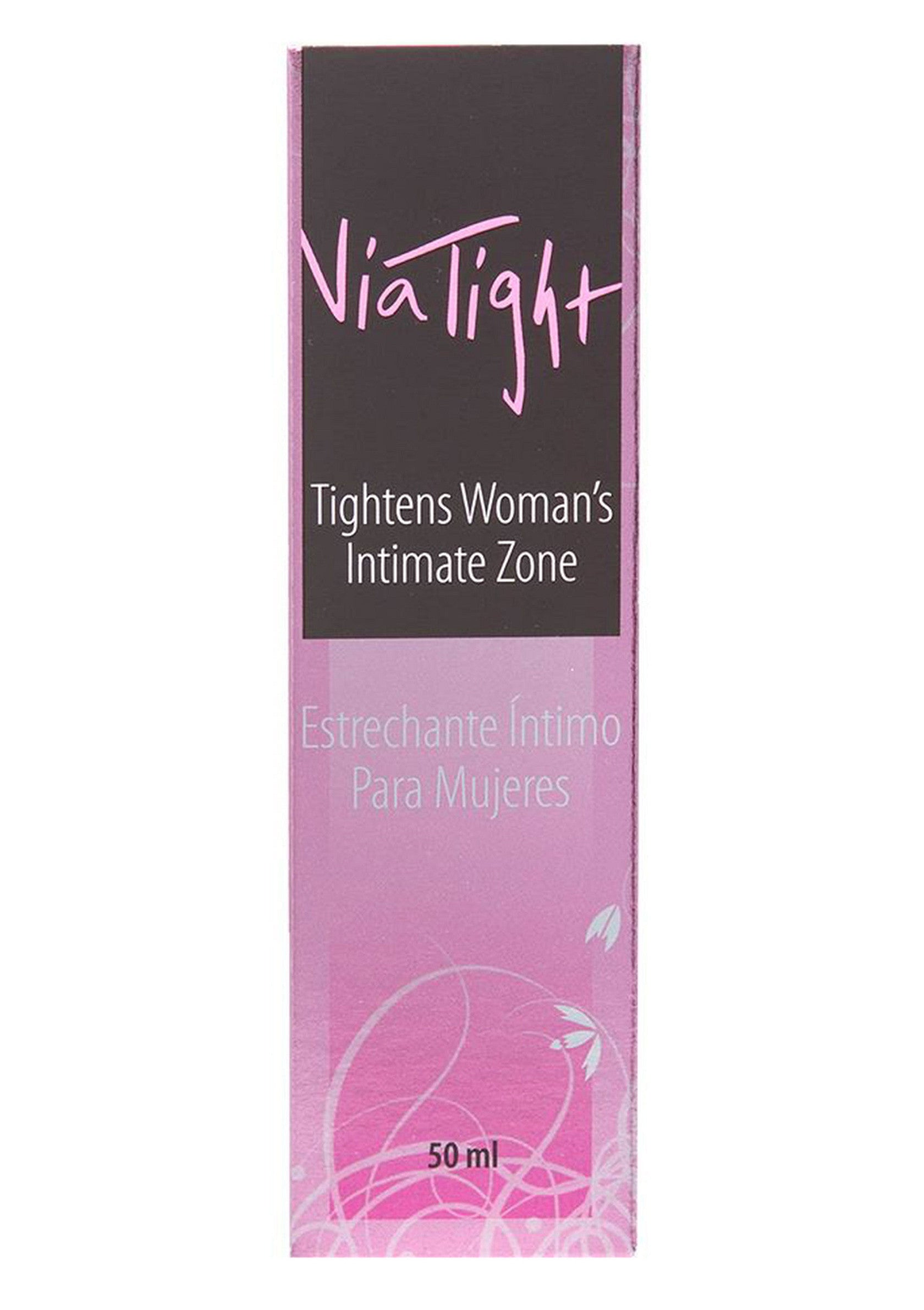 ViaTight, soin intime pour femme, resserre la zone intime. 50ml.; ViaTight, intieme verzorging voor vrouwen, verstevigt de intieme zone. 50ml.; ViaTight, intimate care for women, tightens the intimate zone. 50ml.