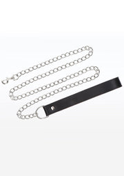 Chaîne avec une poignée noire. Accessoire de mode polyvalent.; Ketting met zwart handvat. Veelzijdig modeaccessoire.; Chain with a black handle. Versatile fashion accessory.