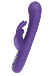 Vibromasseur vibrant lapin violet pour le plaisir personnel.; Paarse vibrerende konijn vibrator voor persoonlijk plezier.; Purple vibrating rabbit vibrator for personal pleasure.