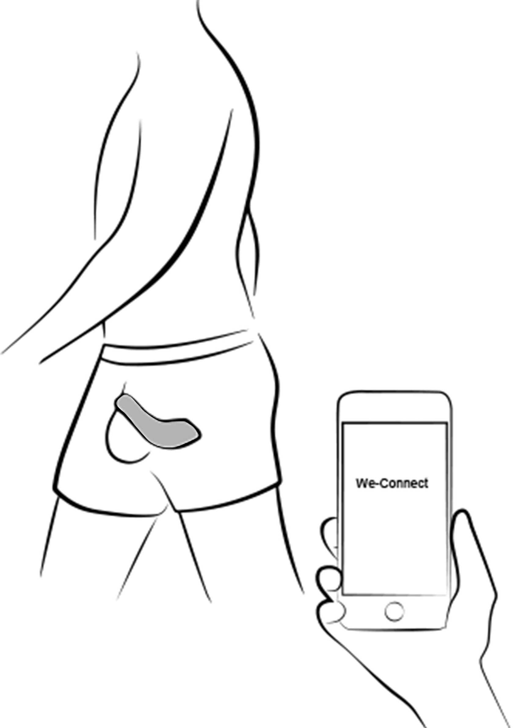 Gadget connecté pour le plaisir. Contrôlez-le avec votre smartphone via We-Connect. Discrétion et plaisir garanti.; Verbonden gadget voor plezier. Bedien hem met je smartphone via We-Connect. Discretie en plezier gegarandeerd.; Connected pleasure device. Control it with your smartphone via We-Connect. Discreet and guaranteed pleasure.