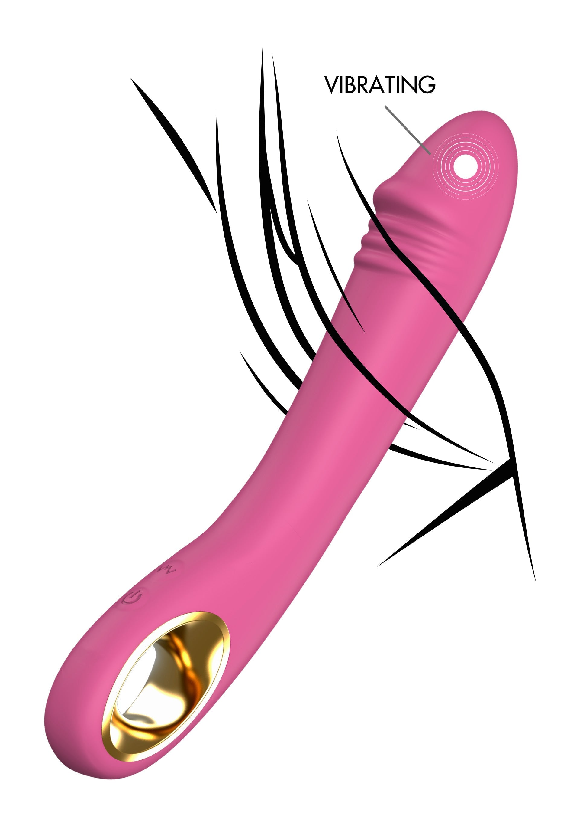 Vibromasseur rose vibrant pour le plaisir personnel.; Roze vibrerende vibrator voor persoonlijk genot.; Pink vibrating vibrator for personal pleasure.