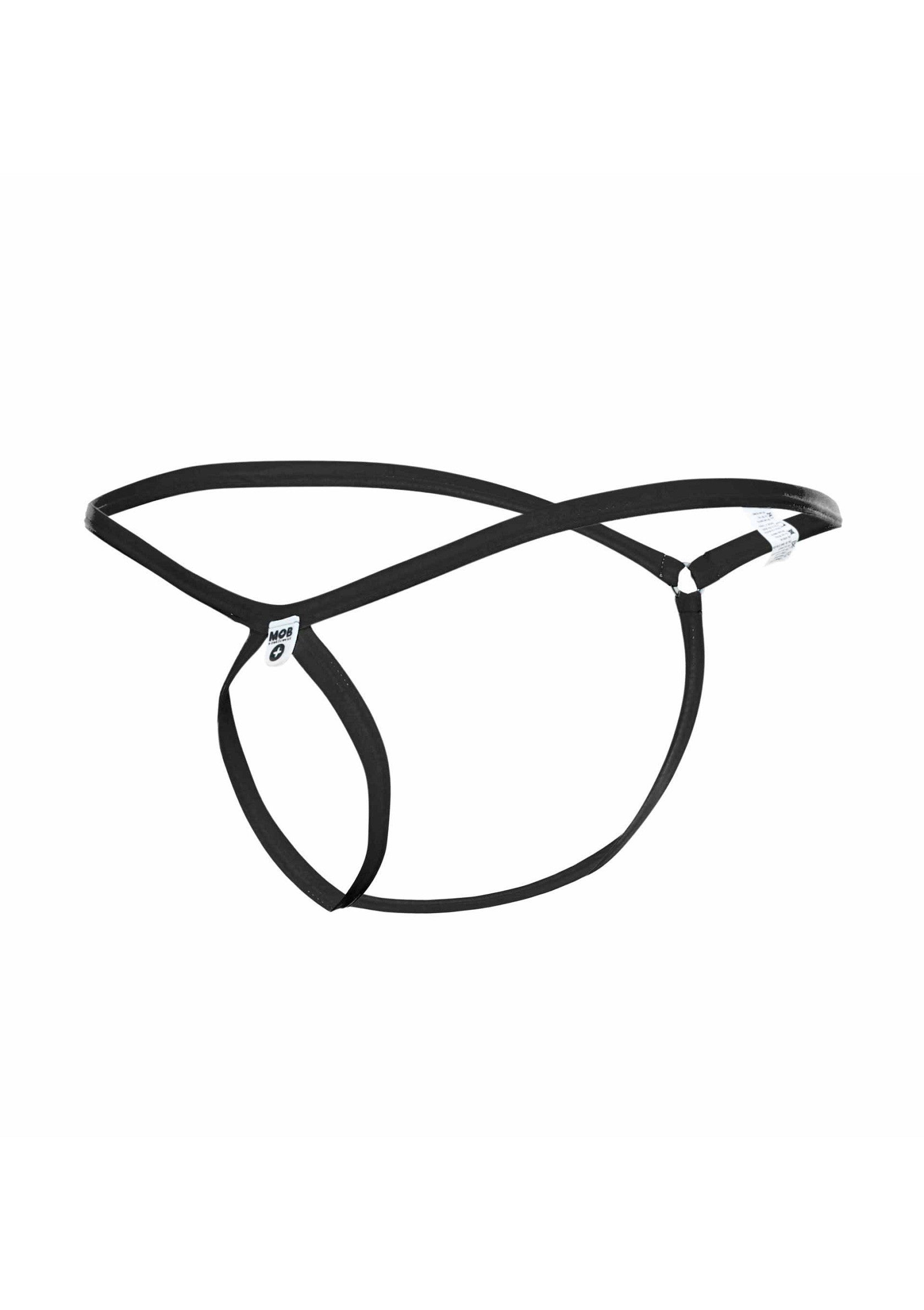 String noir minimaliste. Sous-vêtement séduisant et confortable pour hommes.  ; Minimalistische zwarte string. Verleidelijk en comfortabel herenondergoed. ; Minimalist black thong. Seductive and comfortable men's underwear.
