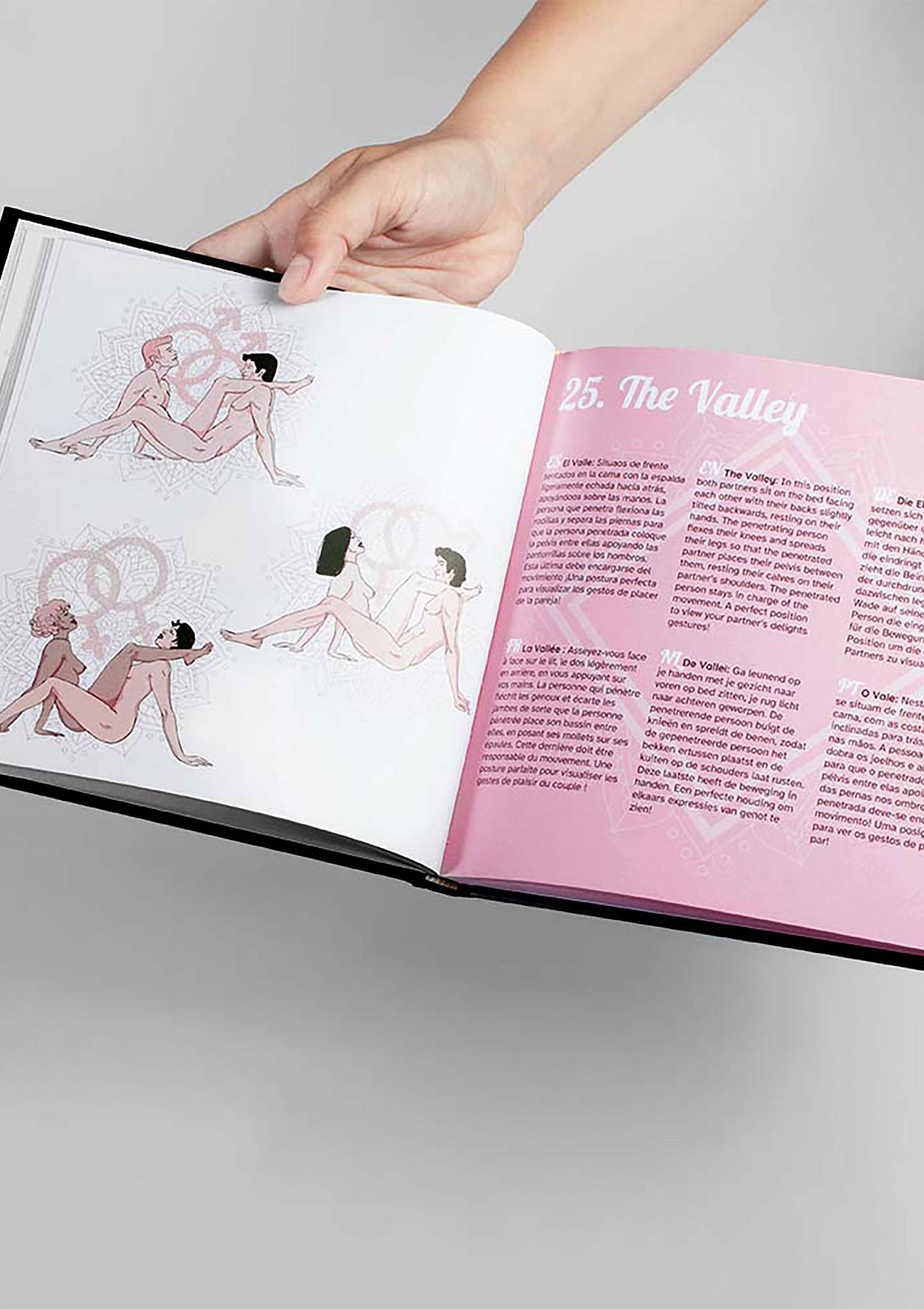 Livre d'illustrations érotiques sur les positions sexuelles. Apprenez de nouvelles techniques pour pimenter votre vie amoureuse.; Erotisch illustratieboek over seksuele posities. Leer nieuwe technieken om je liefdesleven op te fleuren.; Erotic illustration book about sexual positions. Learn new techniques to spice up your love life.