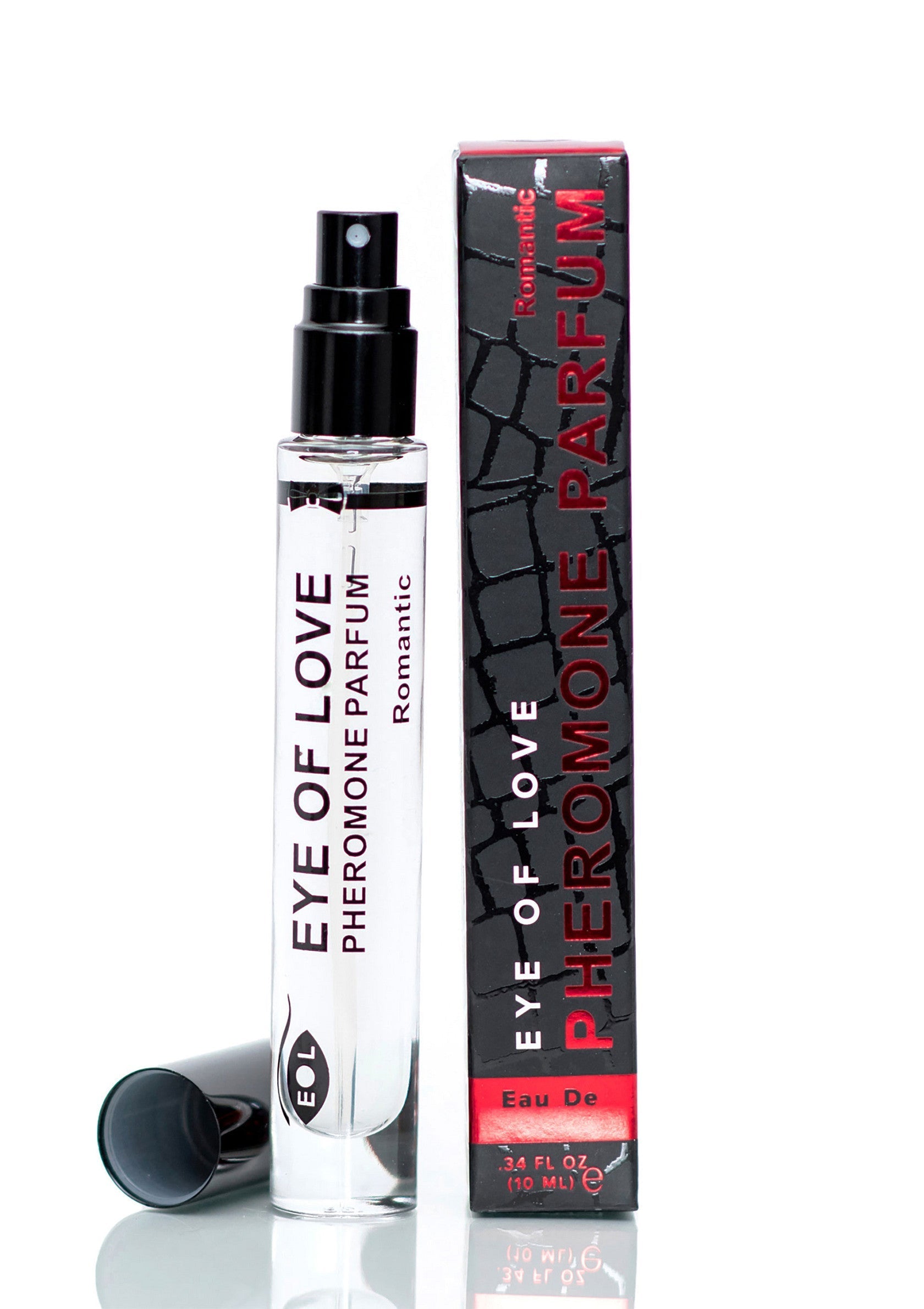 Parfum aux phéromones Eye of Love Romantique, 10 ml. Attirez l'attention avec ce parfum séduisant.; Eye of Love Romantische feromoon parfum, 10 ml. Trek de aandacht met deze verleidelijke geur.; Eye of Love Romantic pheromone perfume, 10 ml. Attract attention with this seductive scent.