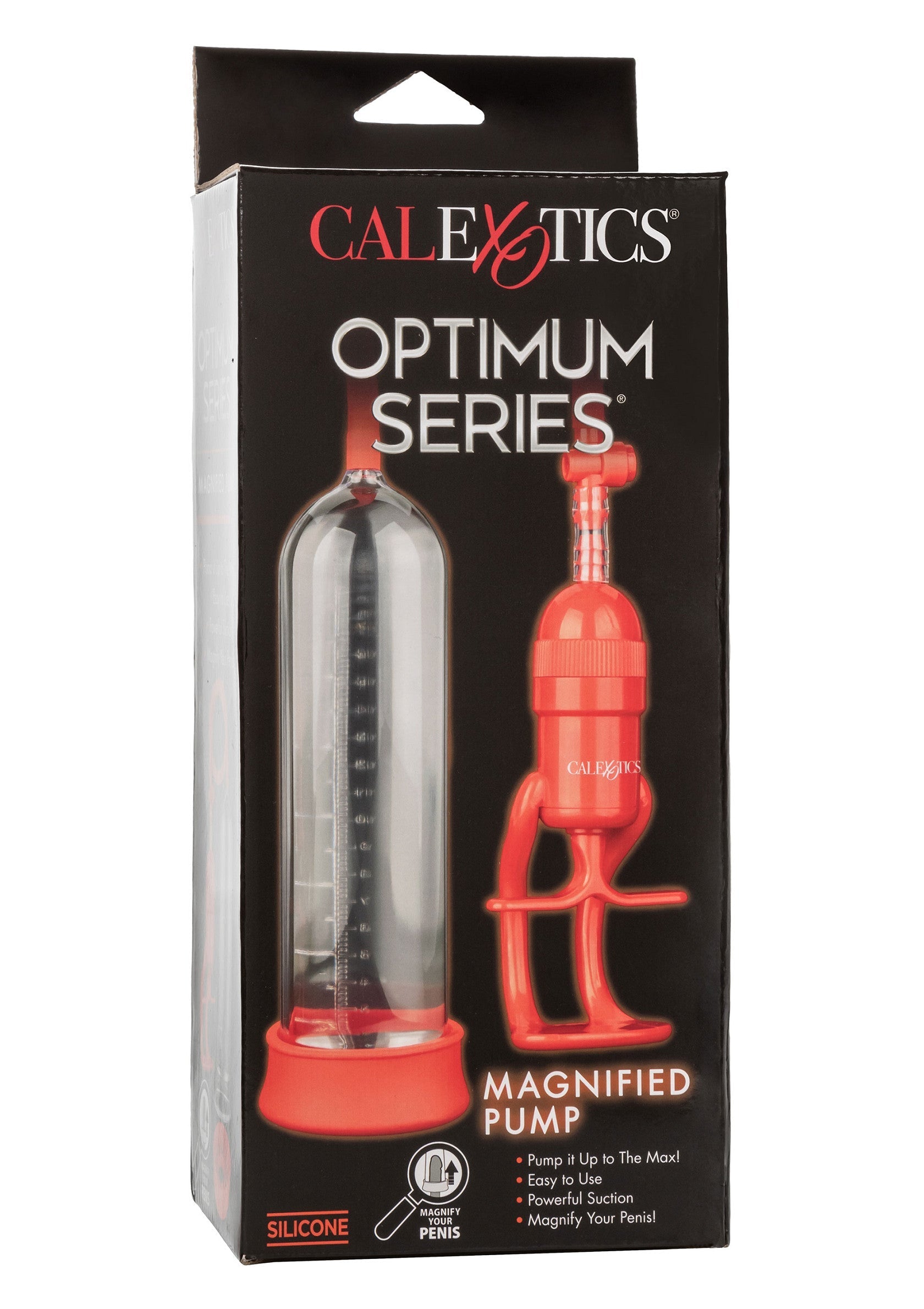 CalExotics Optimum Series Magnified Pump. Pompe pour pénis pour un plaisir maximal et une amplification visuelle. Silicone.; CalExotics Optimum Series Magnified Pump. Penispomp voor maximaal genot en visuele versterking. Silicone.; CalExotics Optimum Series Magnified Pump. Penis pump for maximum pleasure and visual amplification. Silicone.