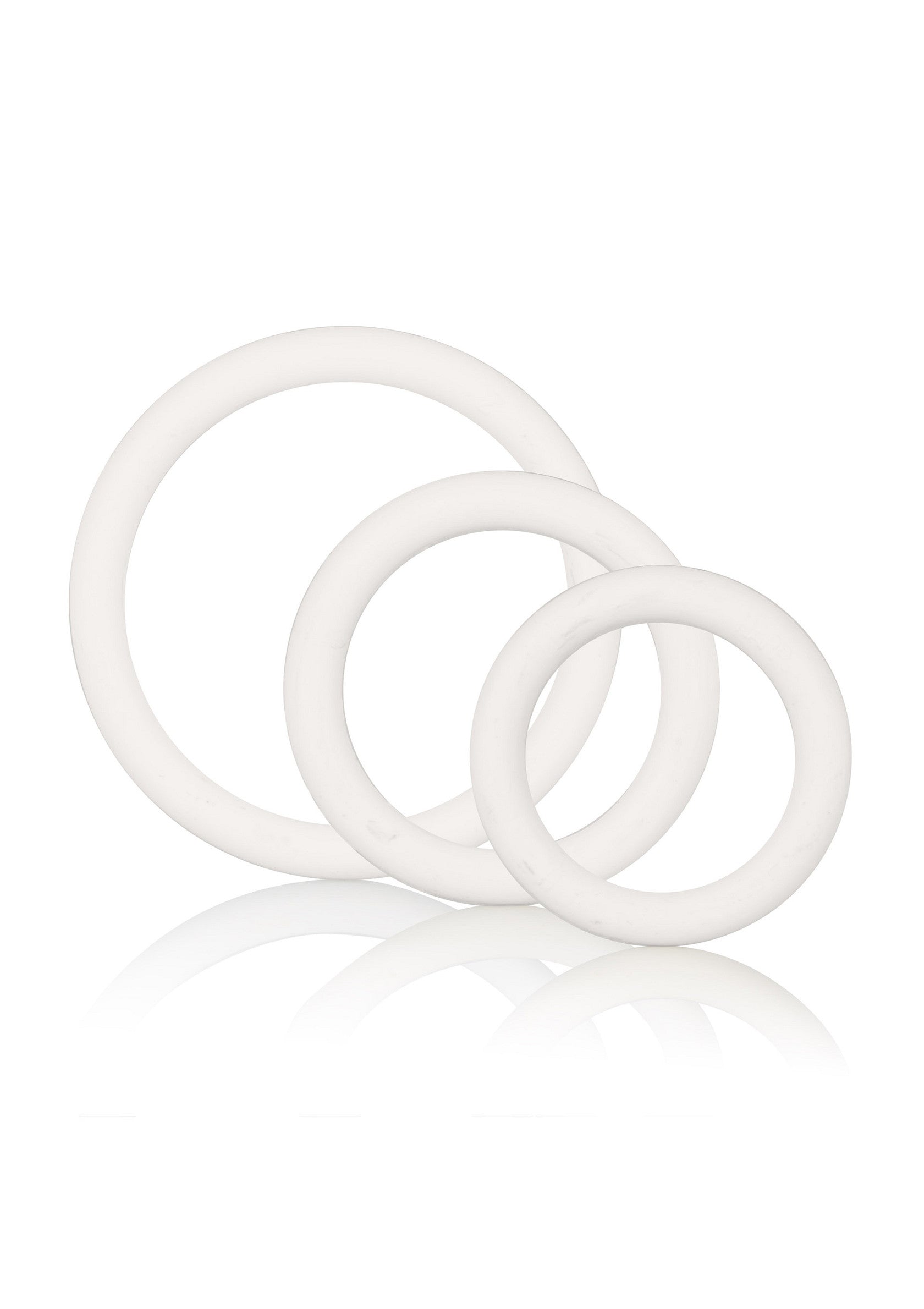 Anneaux péniens en silicone de différentes tailles pour un plaisir prolongé.; Siliconen penisringen in verschillende maten voor langer plezier.; Silicone cock rings in different sizes for extended pleasure.
