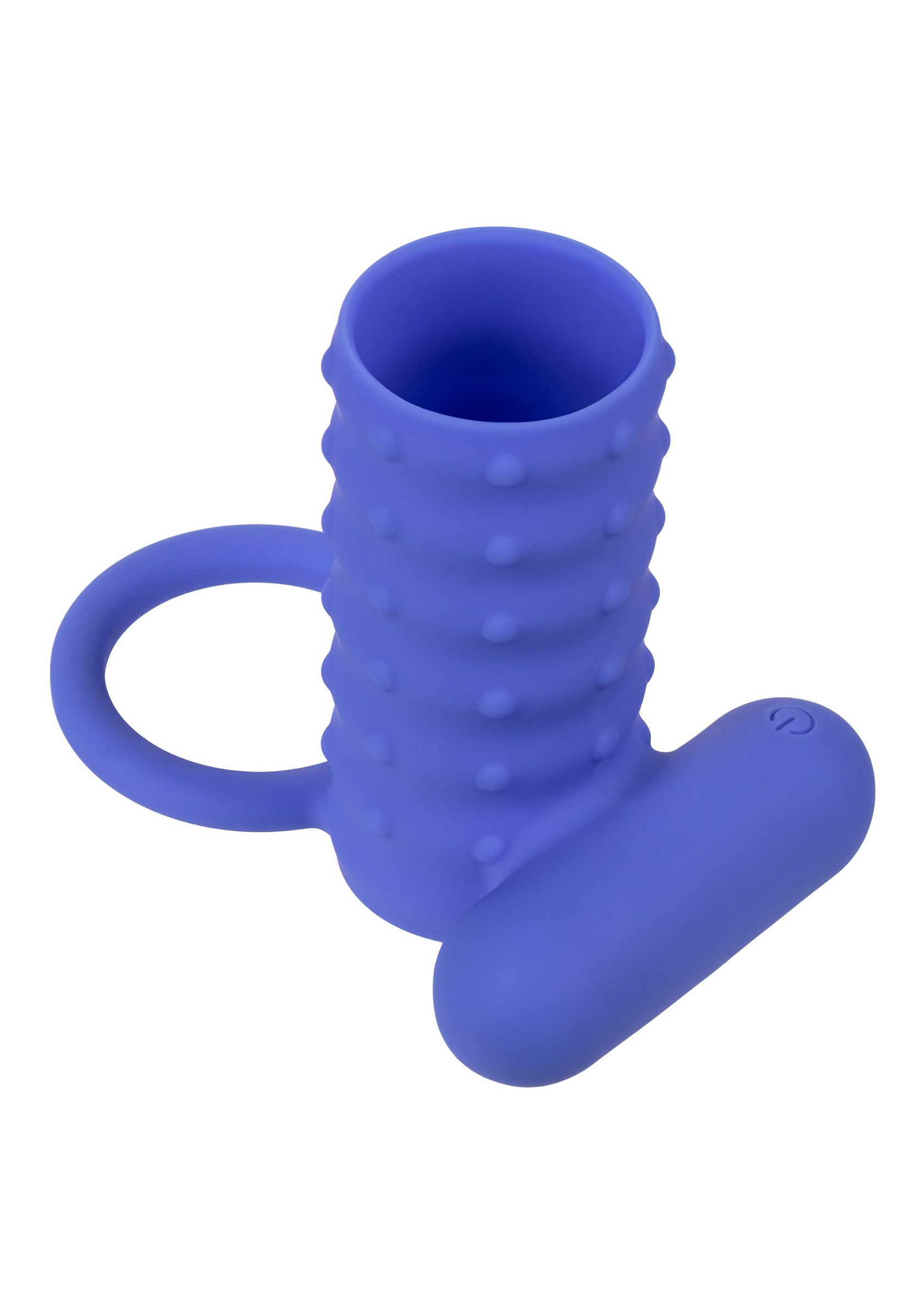 Gaine pénienne texturée violette pour sensations accrues.; Paarse penis sleeve met textuur voor verhoogde sensaties.; Purple textured penis sleeve for enhanced sensations.