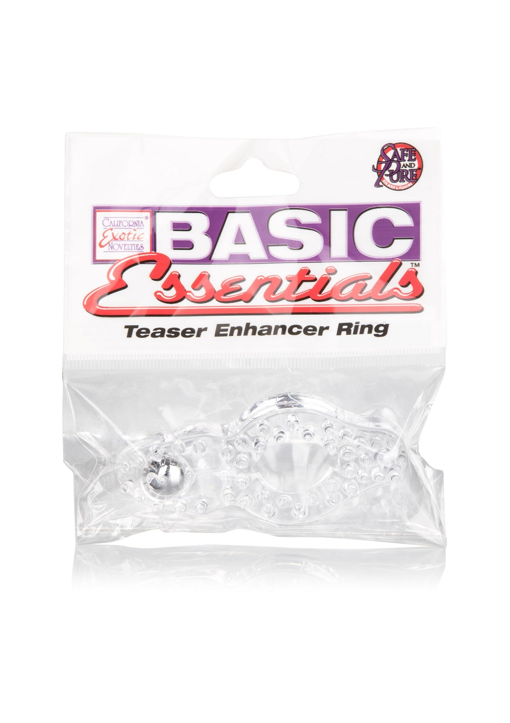 Anneau pénien Basic Essentials Teaser Enhancer Ring pour une stimulation accrue et une érection plus dure.; Basic Essentials Teaser Enhancer Ring voor extra stimulatie en een hardere erectie.; Basic Essentials Teaser Enhancer Ring for enhanced stimulation and a harder erection.
