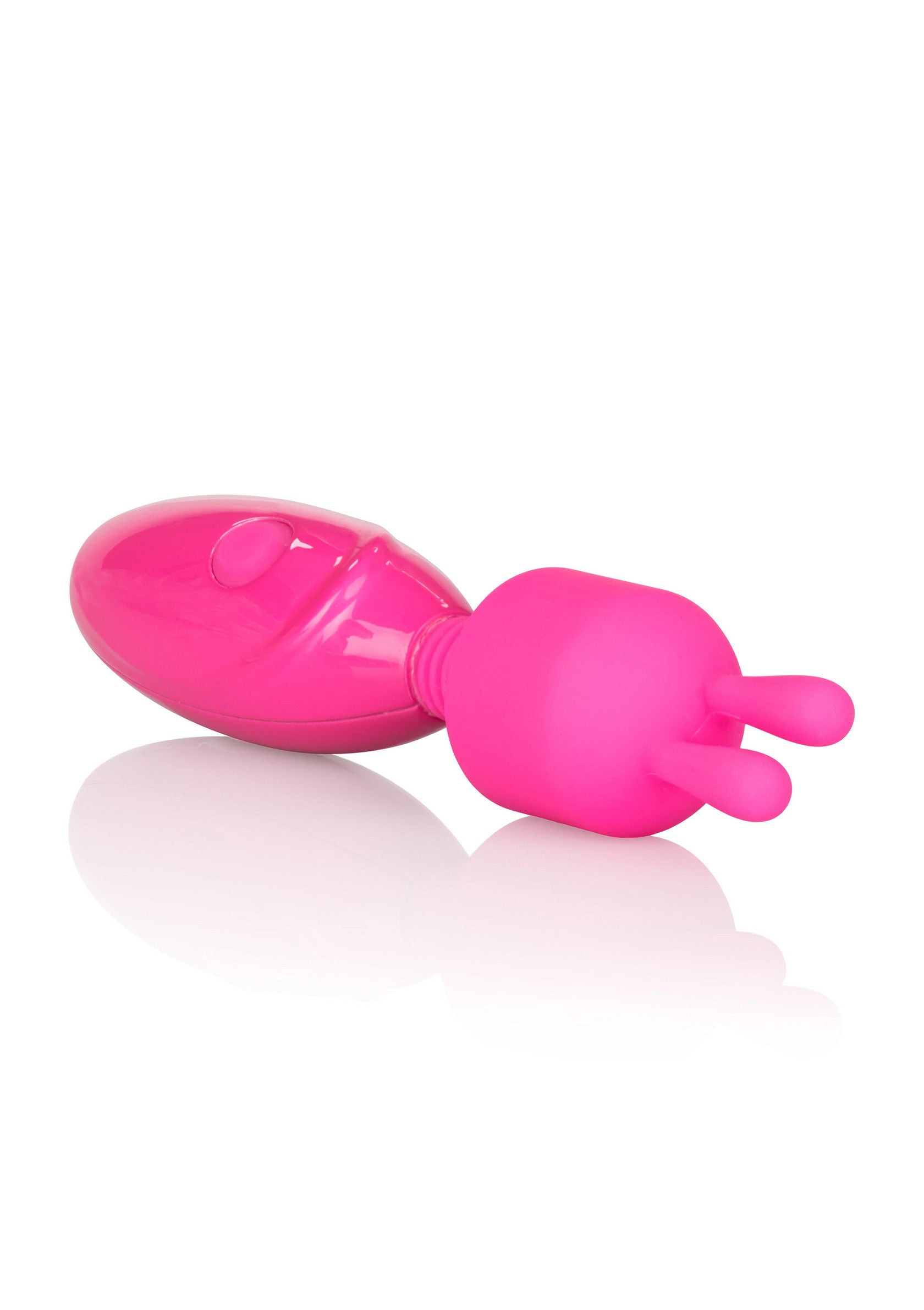 Vibromasseur rose lapin pour le plaisir solo.; Roze vibrator in de vorm van een konijn voor solo plezier.; Pink rabbit vibrator for solo pleasure.