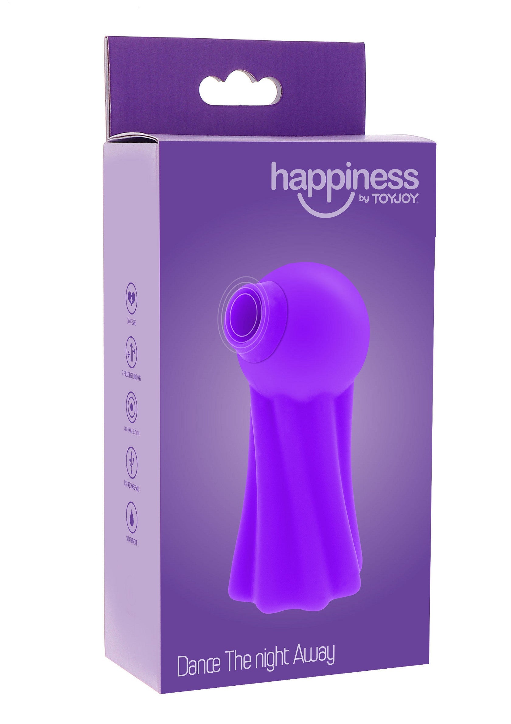 Happiness Toyjoy dance the night away. Jouet sexuel de couleur violette pour le plaisir.; Happiness Toyjoy dance the night away. Paars speeltje voor seksueel genot.; Happiness Toyjoy dance the night away. Purple sex toy for pleasure.
