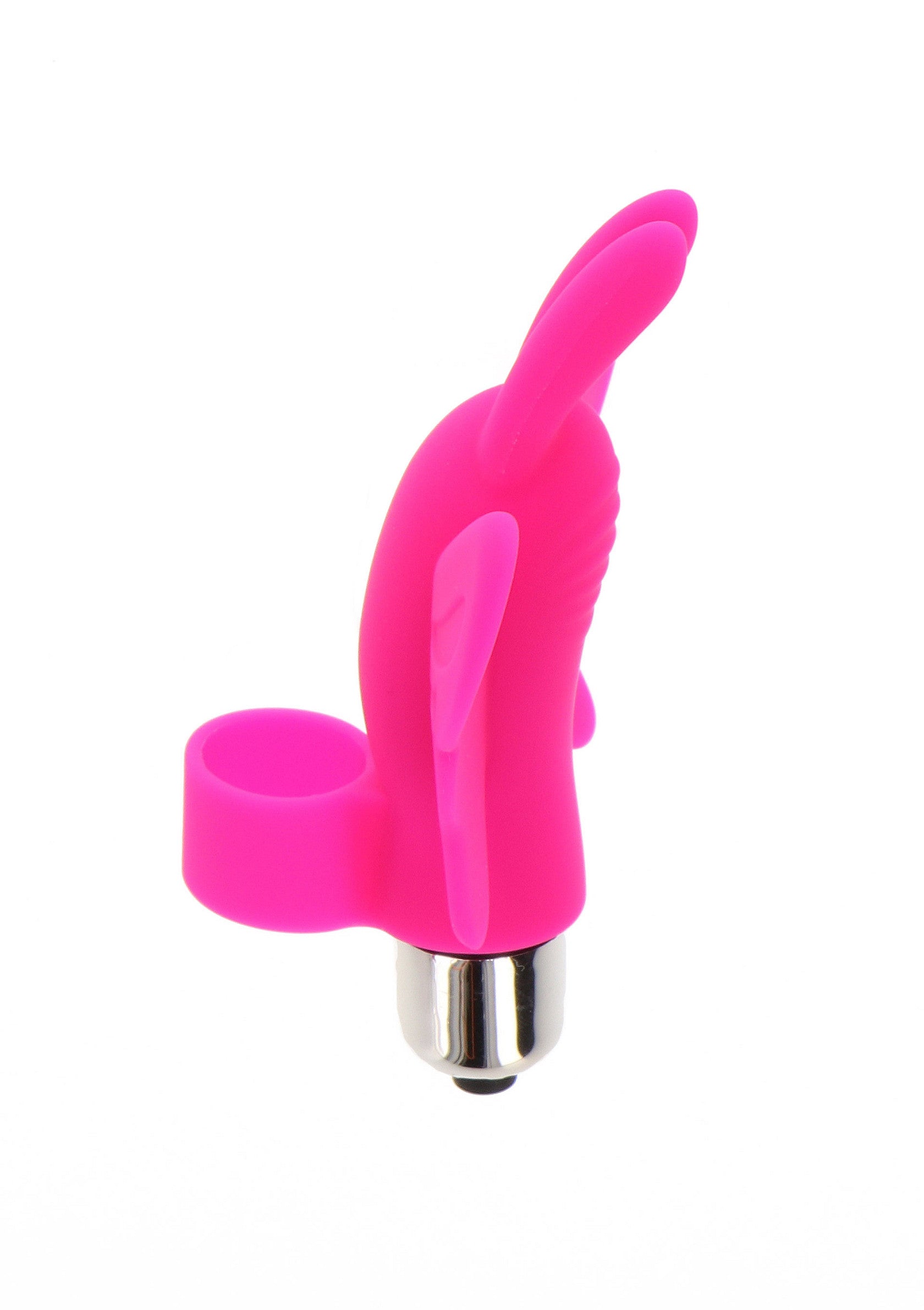 Vibromasseur rose en forme de lapin avec anneau pour couple. Jouet sexuel pour adultes.; Roze vibrator in de vorm van een konijn met ring voor koppels. Seks speeltje voor volwassenen.; Pink rabbit-shaped vibrator with couple ring. Adult sex toy.