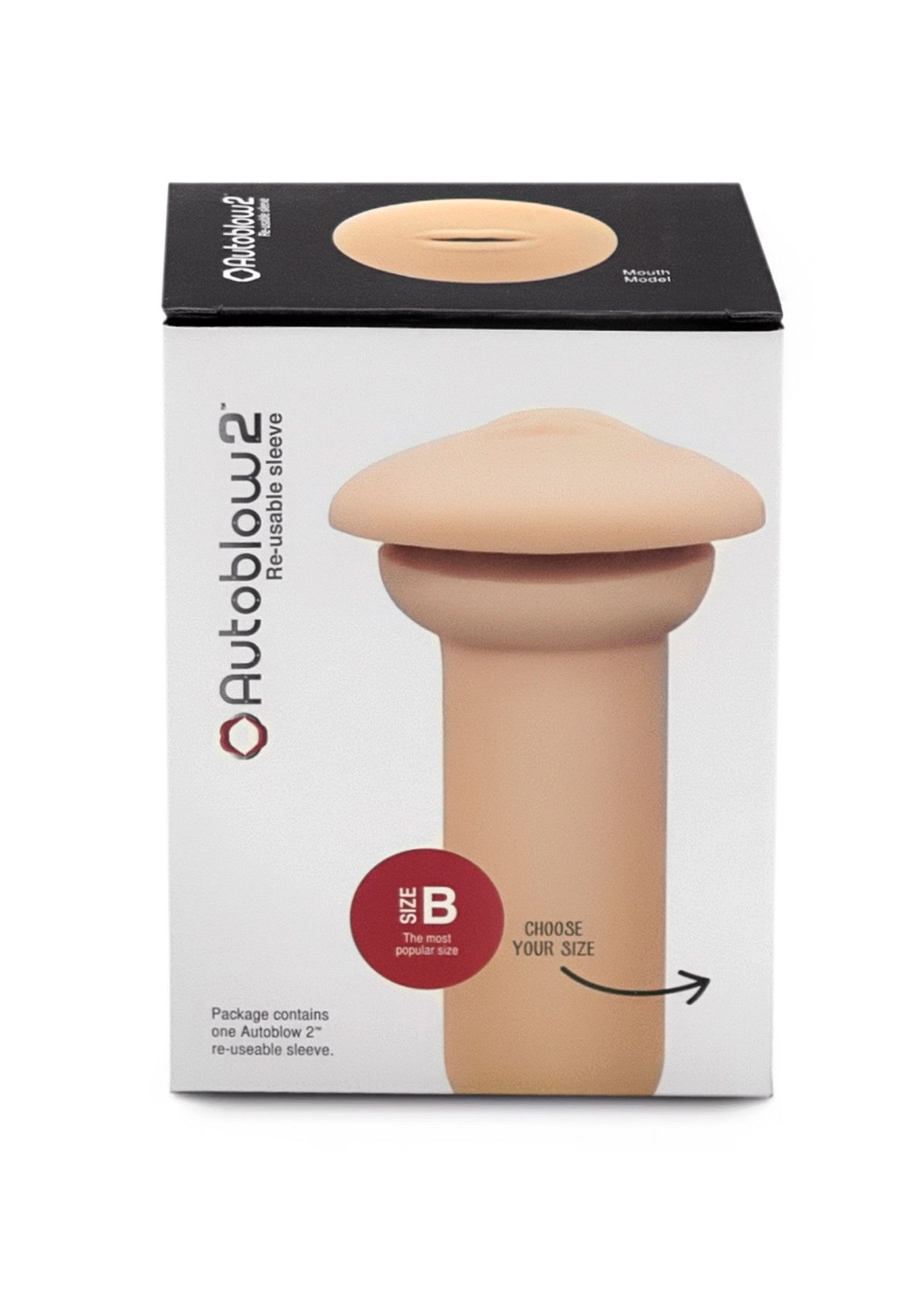 Autoblow 2, manchon réutilisable pour une expérience unique. Taille B.; Autoblow 2, herbruikbare sleeve voor een unieke ervaring. Maat B.; Autoblow 2, reusable sleeve for a unique experience. Size B.