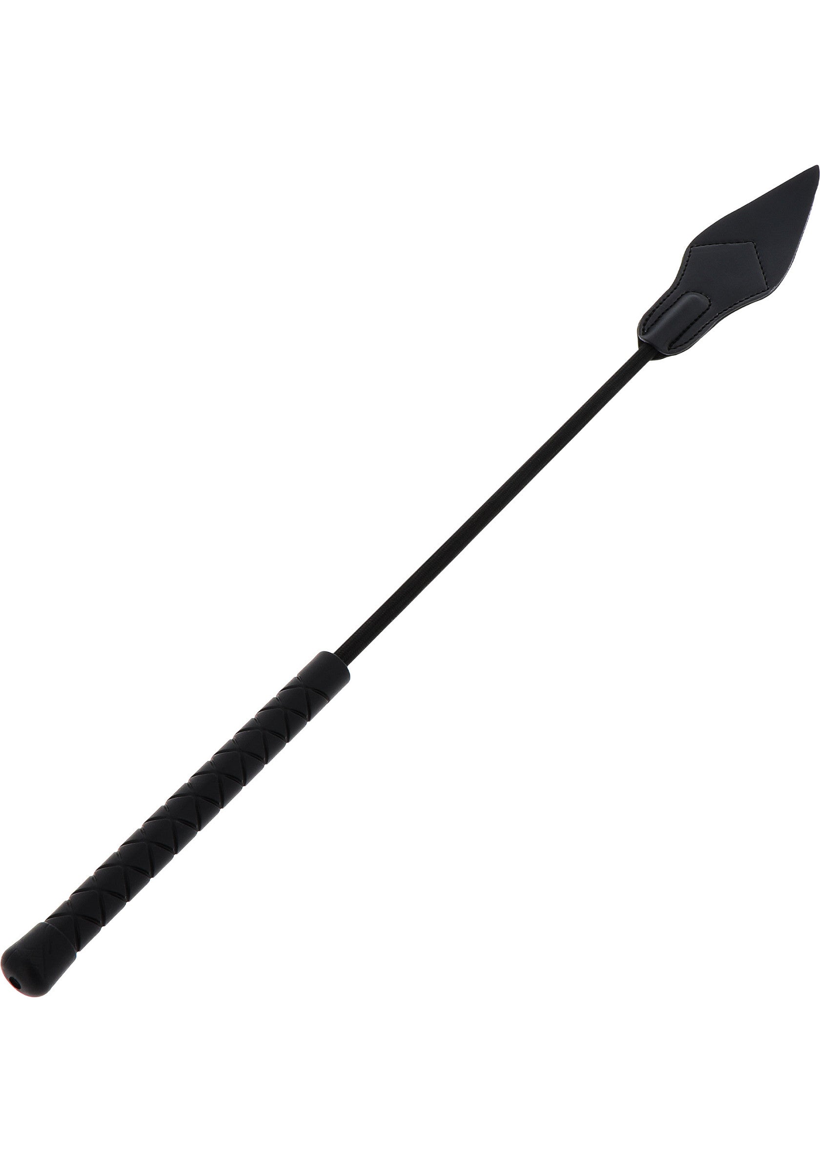 Cravache noire élégante pour des jeux coquins.; Elegante zwarte zweep voor ondeugende spelletjes.; Sleek black flogger for playful fun.