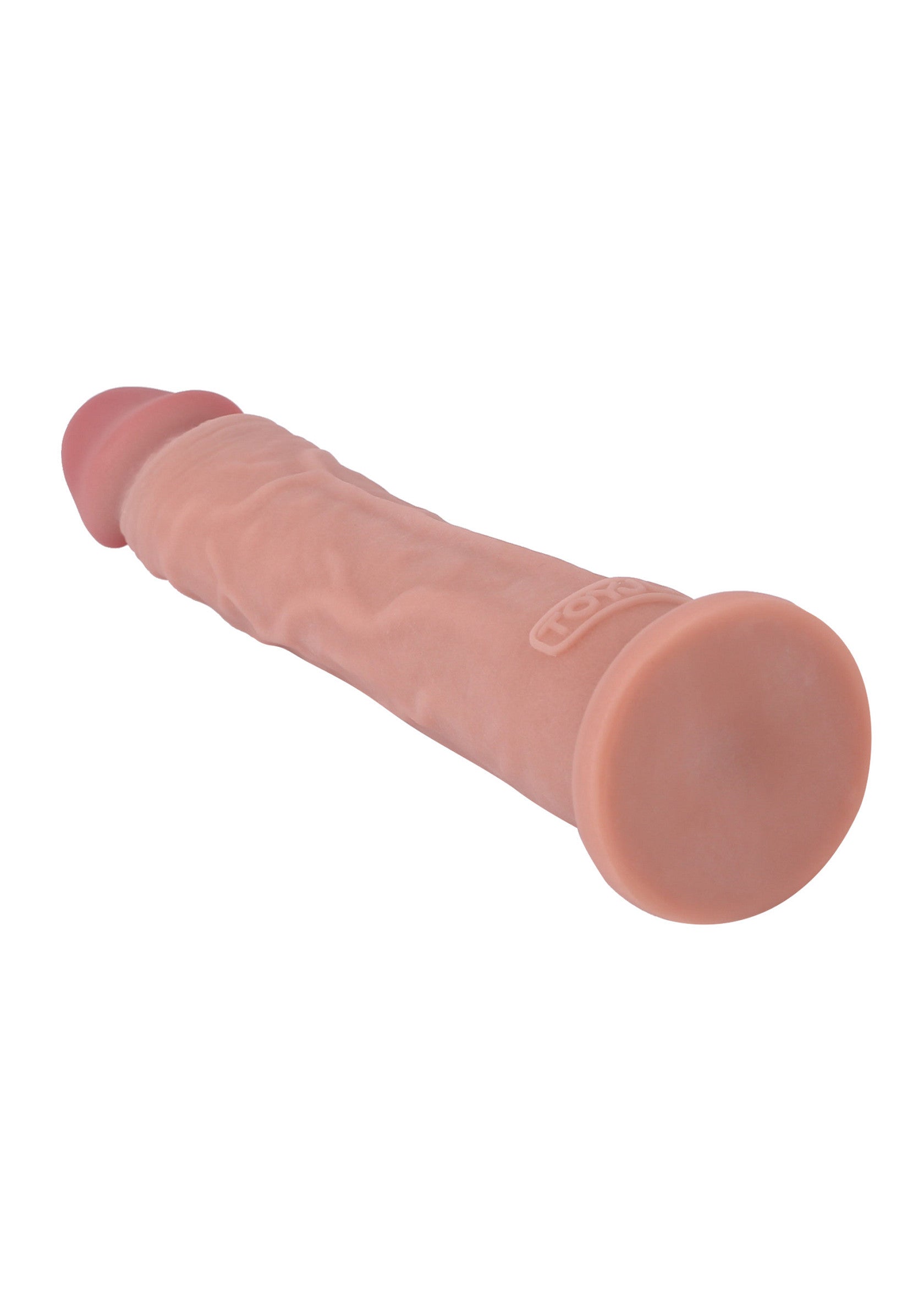 Pénis artificiel réaliste en silicone rose pour le plaisir personnel.; Realistische siliconen dildo in roze tint voor persoonlijk genot.; Realistic silicone dildo in a pink tone for personal pleasure.