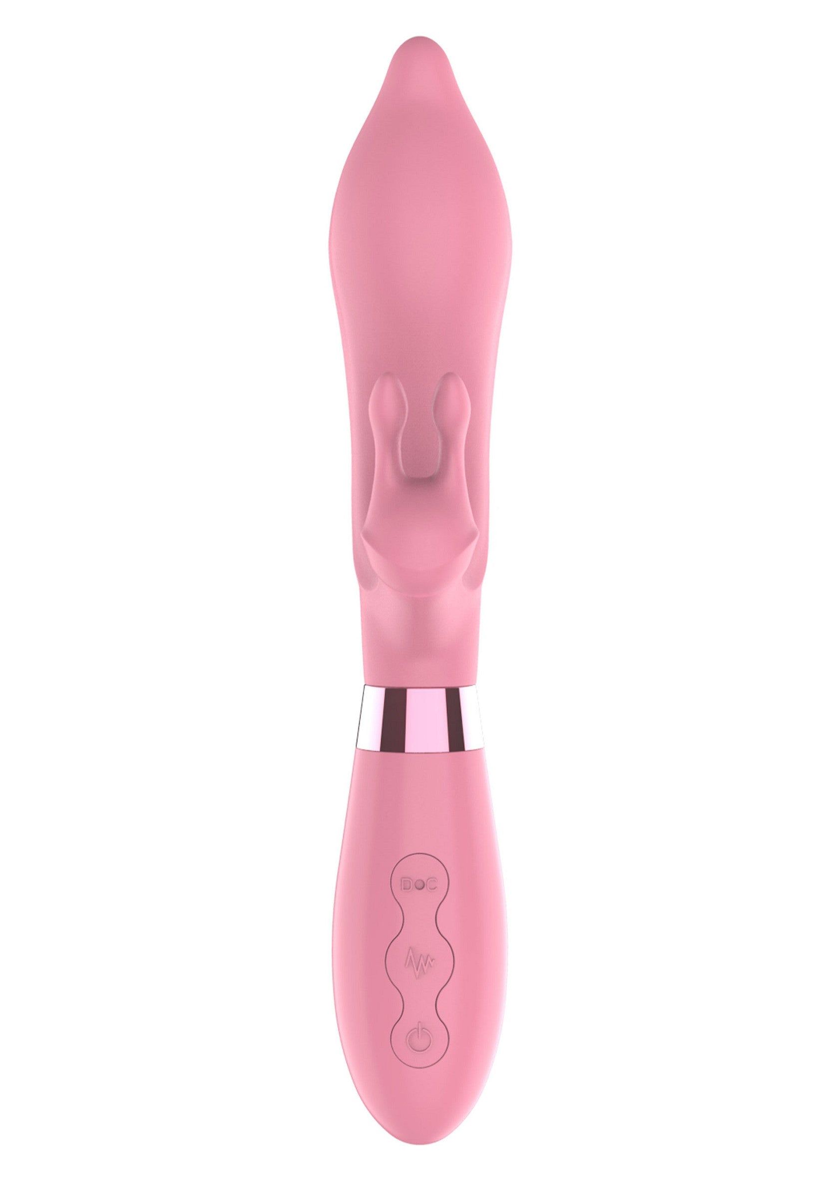 Vibromasseur rose en forme de lapin, idéal pour le plaisir personnel. Explorez de nouvelles sensations avec ce sextoy élégant et performant.; Roze vibrator in de vorm van een konijn, ideaal voor persoonlijk genot. Ontdek nieuwe sensaties met dit elegante en prestatiegerichte seksspeeltje.; Pink rabbit vibrator for personal pleasure. Explore new sensations with this stylish and powerful sex toy. Pleasure product.