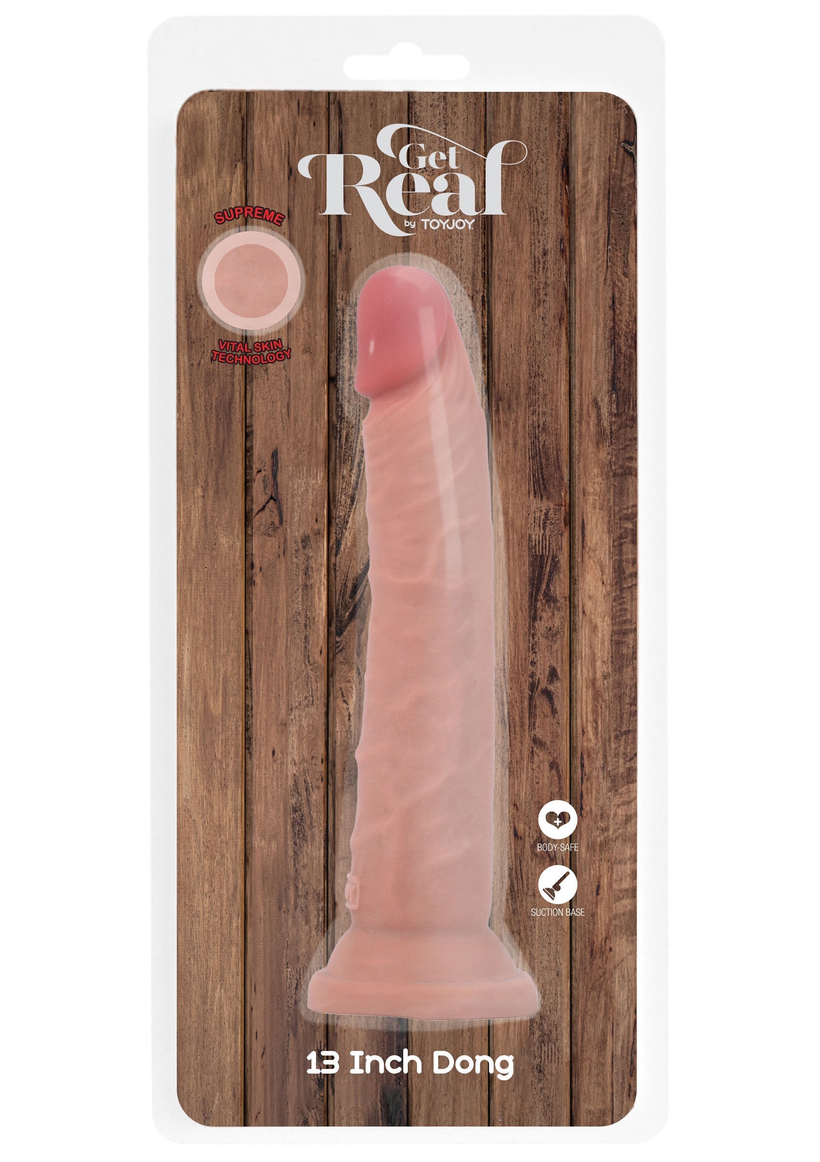 Godemiché réaliste de 33 cm pour une expérience intense. Matériau doux et sûr pour le corps.; Realistische dildo van 33 cm voor een intense ervaring. Zacht en lichaamsveilig materiaal.; Realistic 13-inch dildo for an intense experience. Soft and body-safe material.