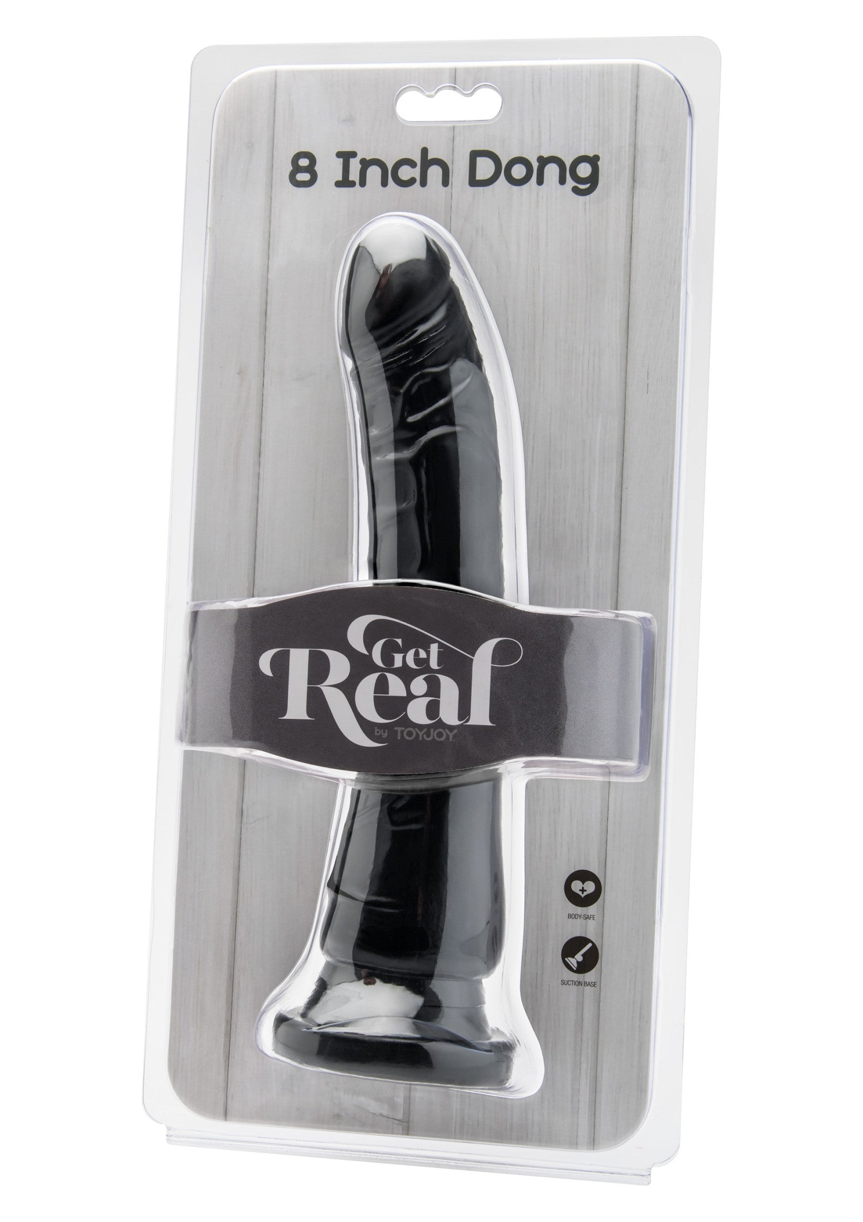 Gode "Get Real To Tough" noir de 20cm pour un plaisir intense.; 20cm zwarte "Get Real To Tough" dildo voor intens plezier.; 8-inch black "Get Real To Tough" dong for intense pleasure.