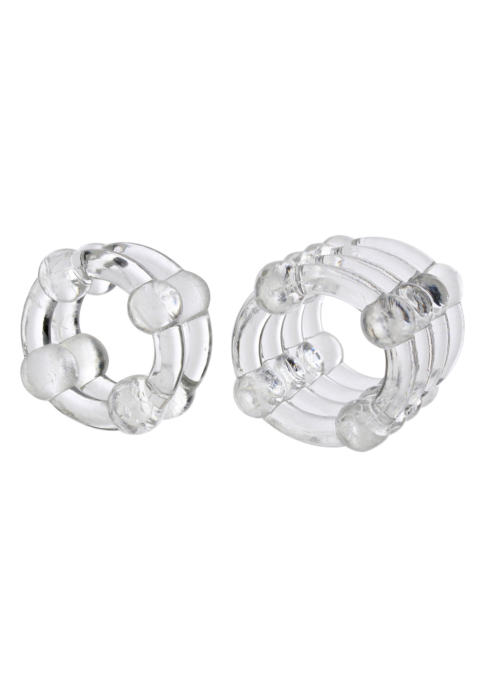 Anneaux péniens transparents pour hommes pour une érection prolongée et plus de plaisir.; Transparante penisringen voor mannen voor een langere erectie en meer plezier.; Clear male cock rings for longer-lasting erections and increased pleasure.