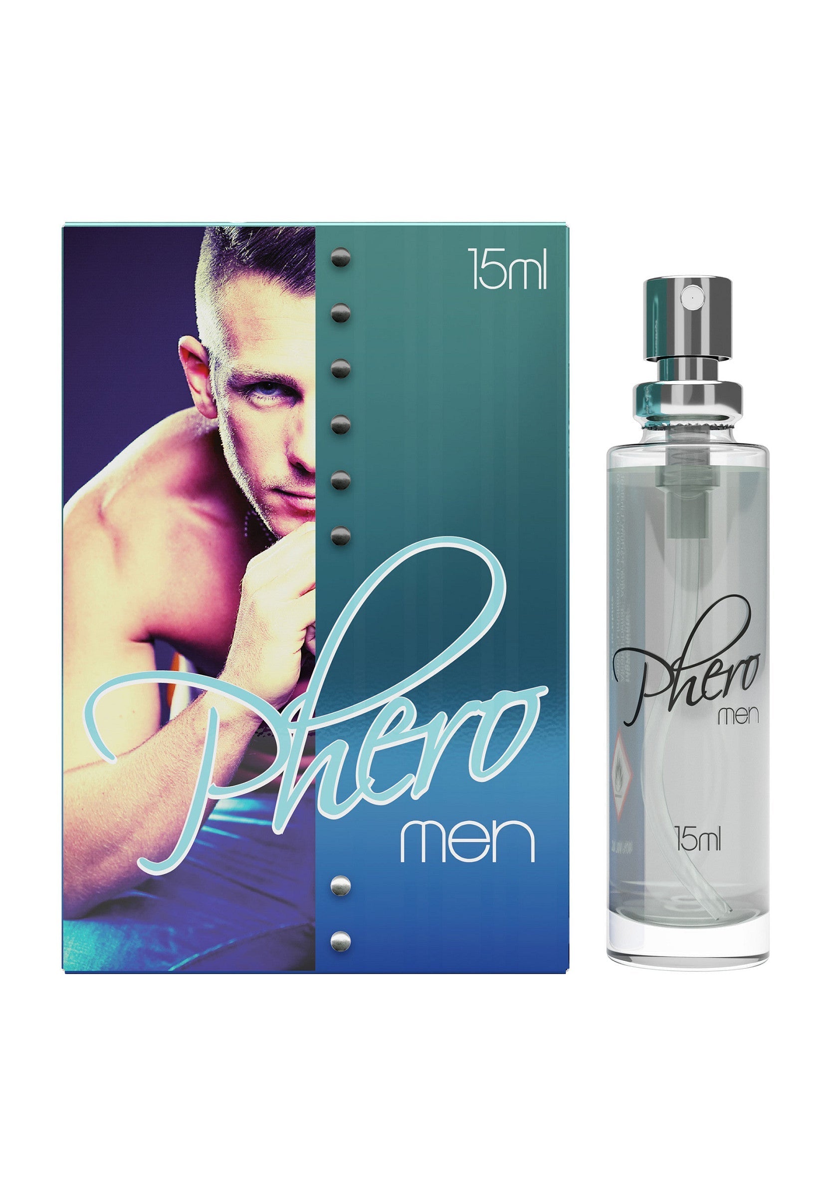 Phéro Men 15ml: Parfum masculin pour une attraction irrésistible. Découvrez le pouvoir des phéromones!; Phéro Men 15ml: Herenparfum voor onweerstaanbare aantrekkingskracht. Ontdek de kracht van feromonen!; Phero Men 15ml: Men's perfume for irresistible attraction. Discover the power of pheromones!