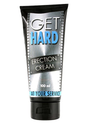 Crème érectile "Get Hard" 100ml pour une érection plus dure et durable. À votre service!; "Get Hard" erectiecrème 100ml voor een hardere en langdurige erectie. Tot uw dienst!; "Get Hard" erection cream 100ml for a harder, longer-lasting erection. At your service!