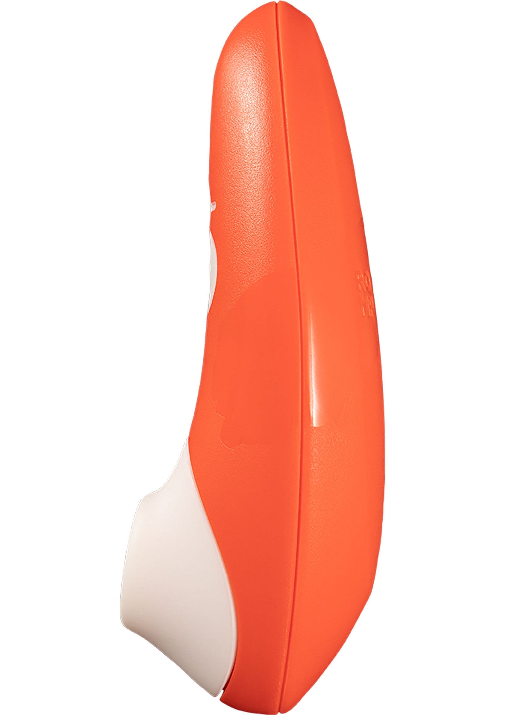 Masseur personnel orange et blanc pour le plaisir et la détente.; Oranje en wit persoonlijk massageapparaat voor genot en ontspanning.; Orange and white personal massager for pleasure and relaxation.