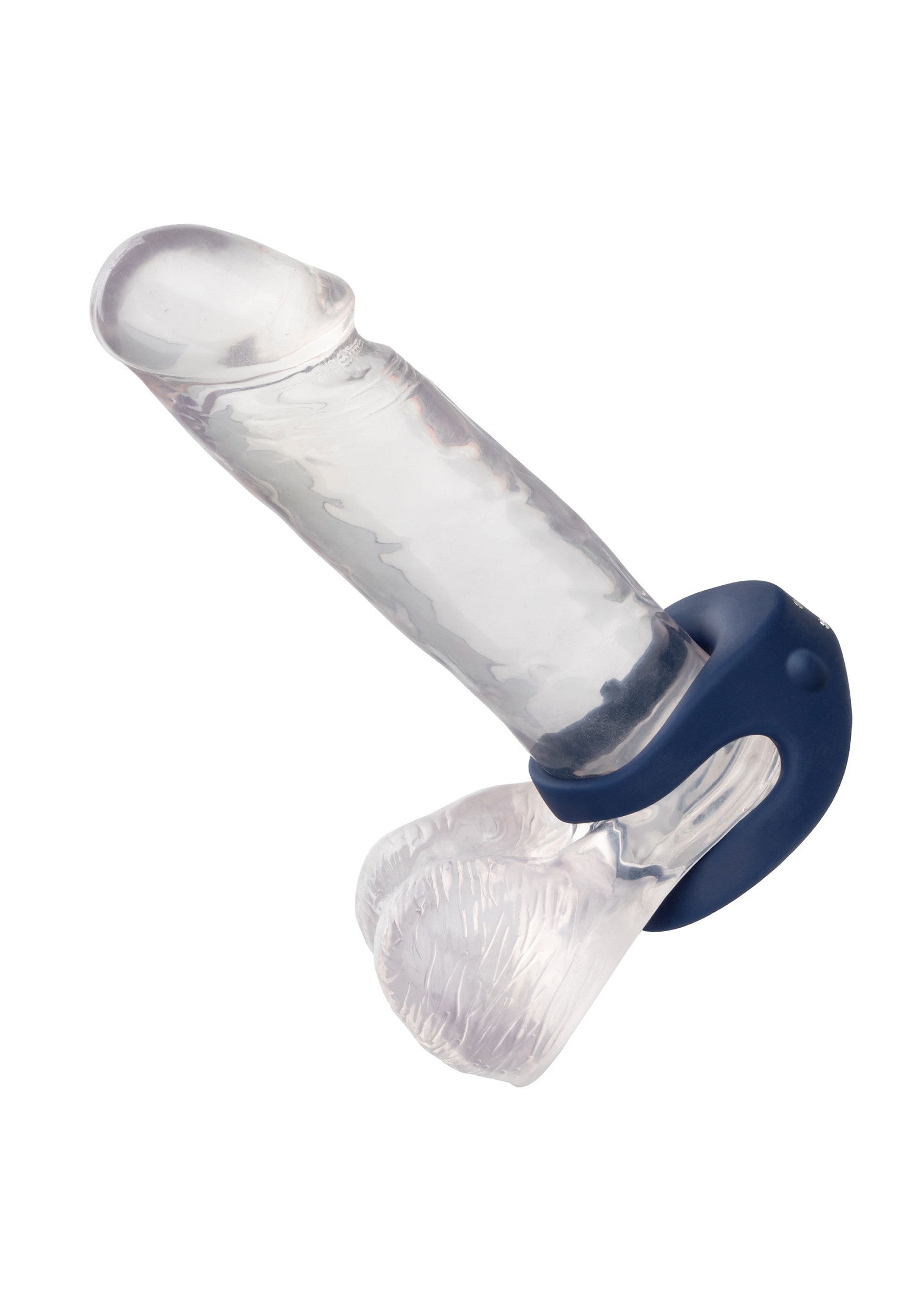 Améliorez le plaisir avec ce gode réaliste transparent avec anneau vibrant intégré.; Verhoog het plezier met deze realistische, doorzichtige dildo met ingebouwde vibrerende ring.; Enhance pleasure with this realistic clear dildo with built-in vibrating cock ring.