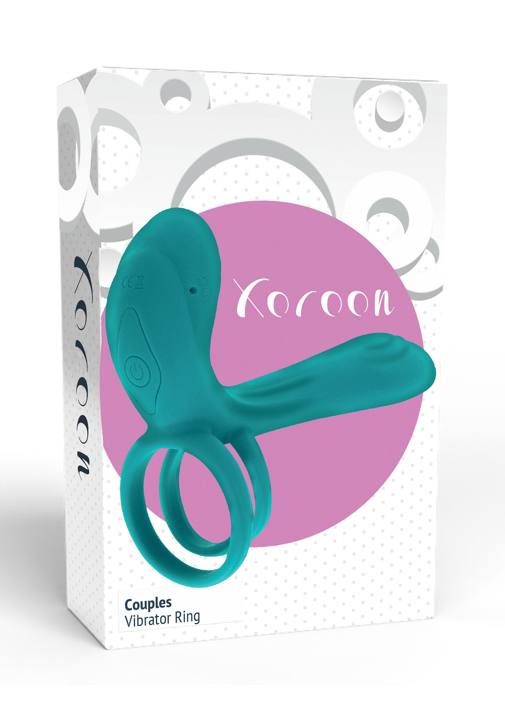 Koroon Couples Vibrator Ring pour des moments intimes et passionnés.; Koroon Couples Vibrator Ring voor intieme en passionele momenten.; Koroon Couples Vibrator Ring for intimate and passionate moments.