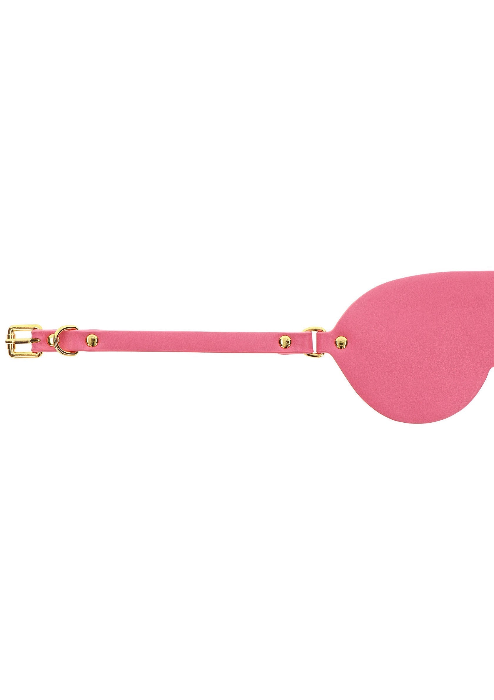 Palette de fessée rose avec détails dorés. Accessoire coquin et élégant pour pimenter votre vie amoureuse.; Roze paddle met gouden details. Speels en stijlvol accessoire om je liefdesleven op te fleuren.; Pink paddle with gold details. Playful and stylish accessory to spice up your love life.