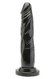 Gode réaliste noir avec texture spiralée pour plus de plaisir. Sûr et stimulant.; Realistische zwarte dildo met spiraaltextuur voor extra plezier. Veilig en stimulerend.; Realistic black dildo with spiraled texture for extra pleasure. Safe and stimulating.