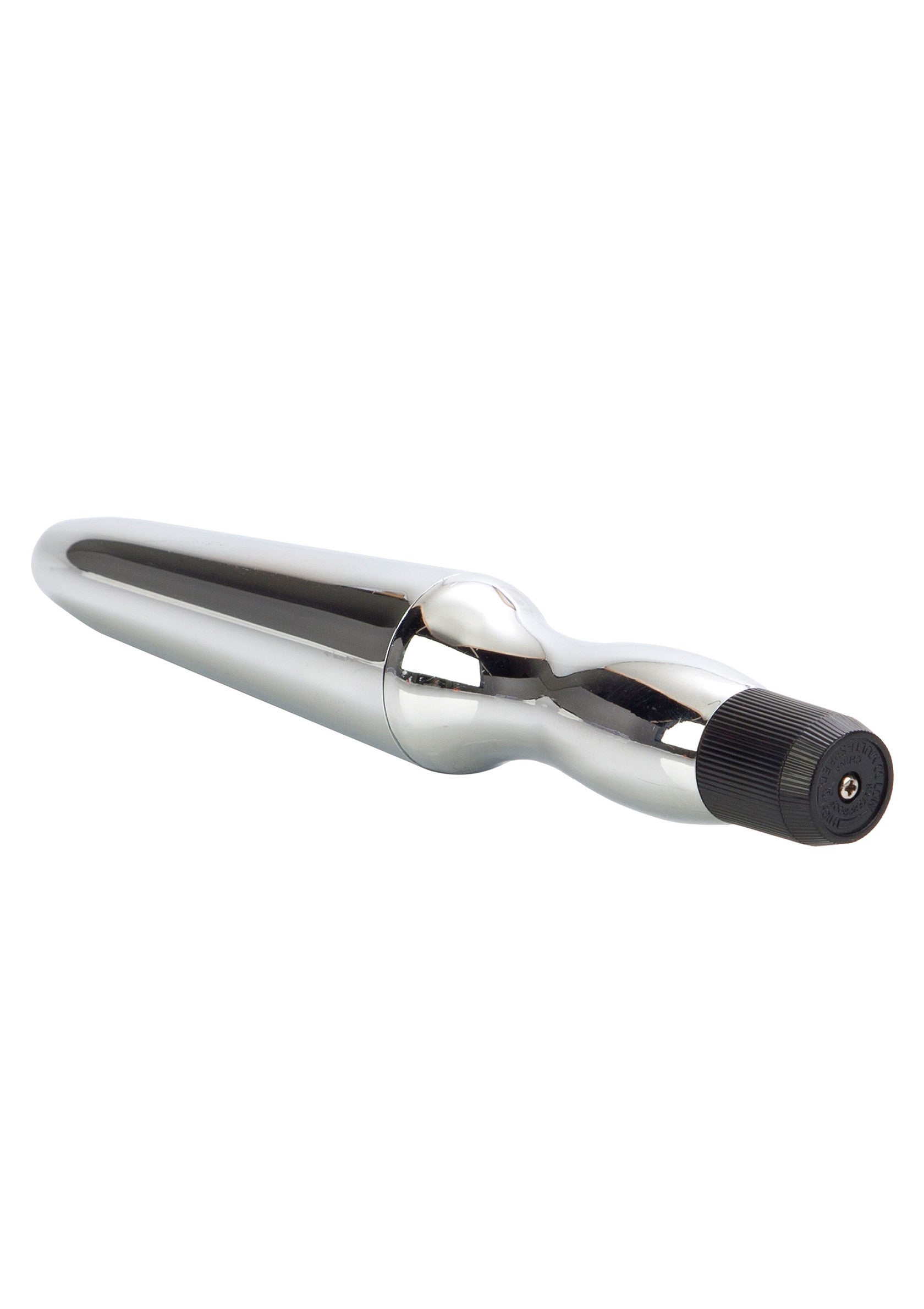 Vibrateur en acier inoxydable lisse pour le plaisir. Découvrez le luxe et l'intensité.; Gladde, roestvrijstalen vibrator voor plezier. Ervaar luxe en intensiteit.; Sleek stainless steel vibrator for pleasure. Experience luxury and intensity.