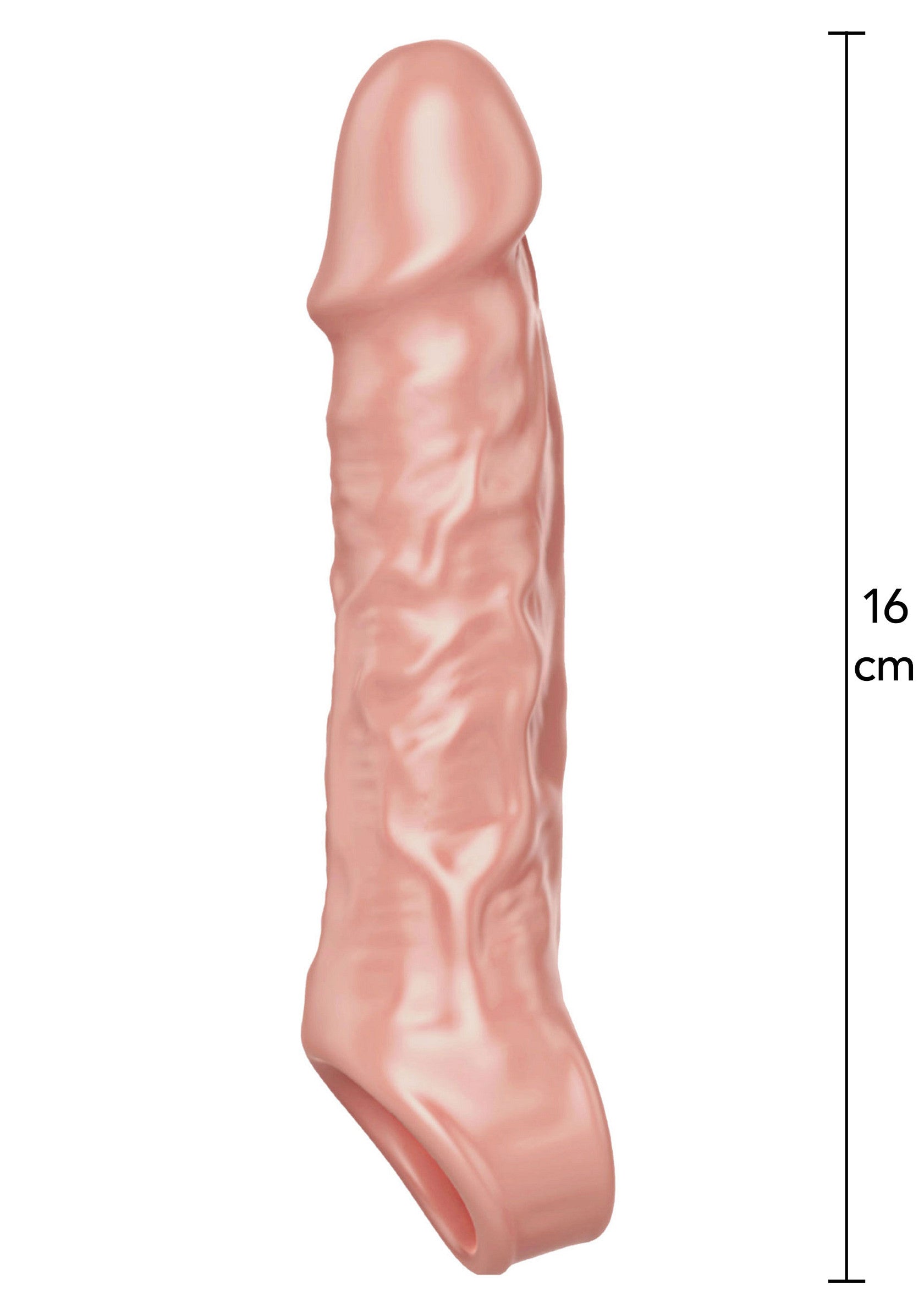 Gode réaliste avec manche, 16 cm. Pour une expérience intense et confortable. Découvrez notre sélection!; Realistische dildo met huls, 16 cm. Voor een intense en comfortabele ervaring. Ontdek onze selectie!; Realistic dildo with sleeve, 16 cm. For an intense and comfortable experience. Discover our selection!