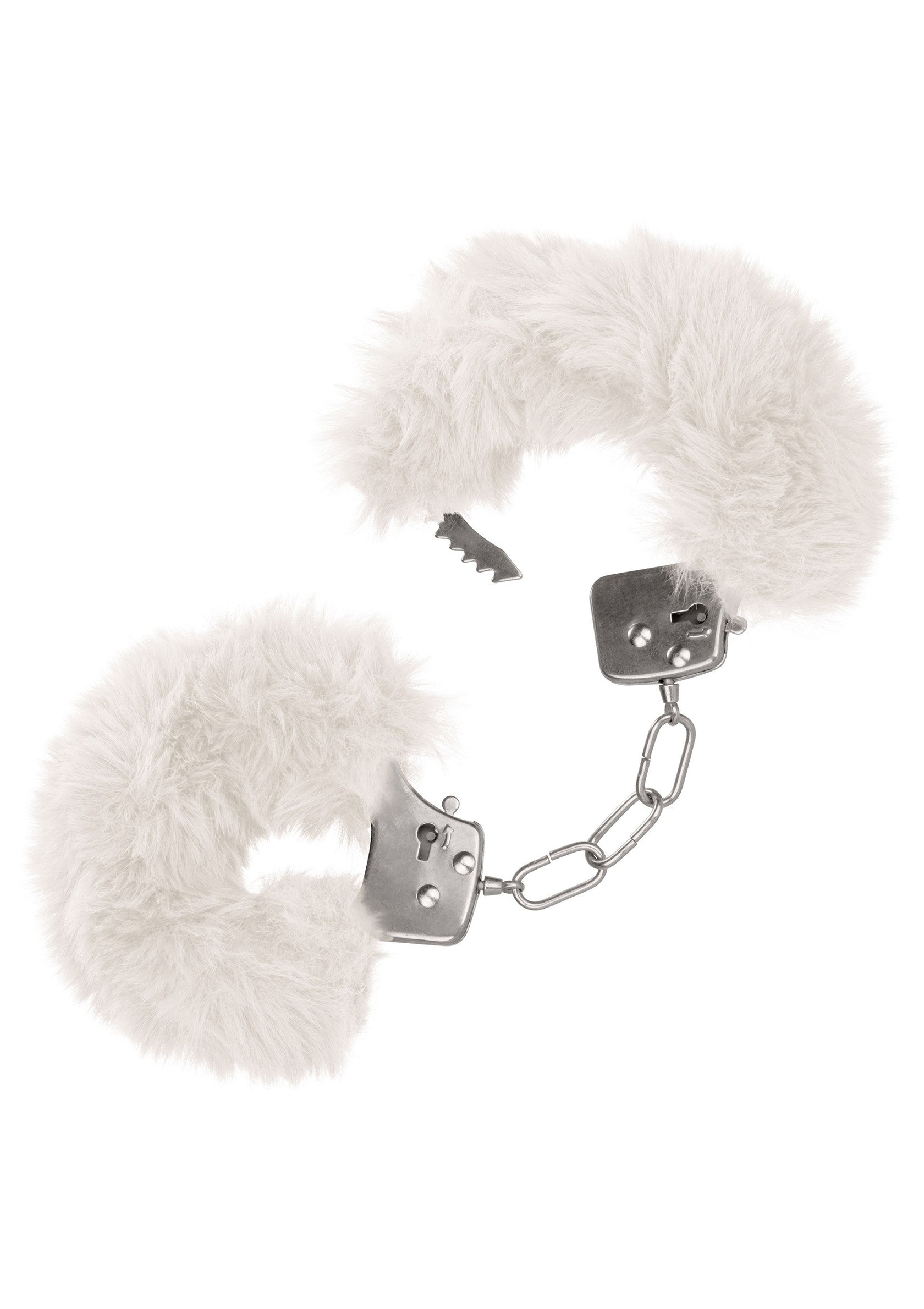 Menottes blanches douces pour un jeu sensuel et coquin. Ajoutez du piquant à vos soirées !; Zachte witte handboeien voor sensueel en stout spel. Voeg pit toe aan je avonden!; Soft white handcuffs for sensual and naughty play. Spice up your nights!