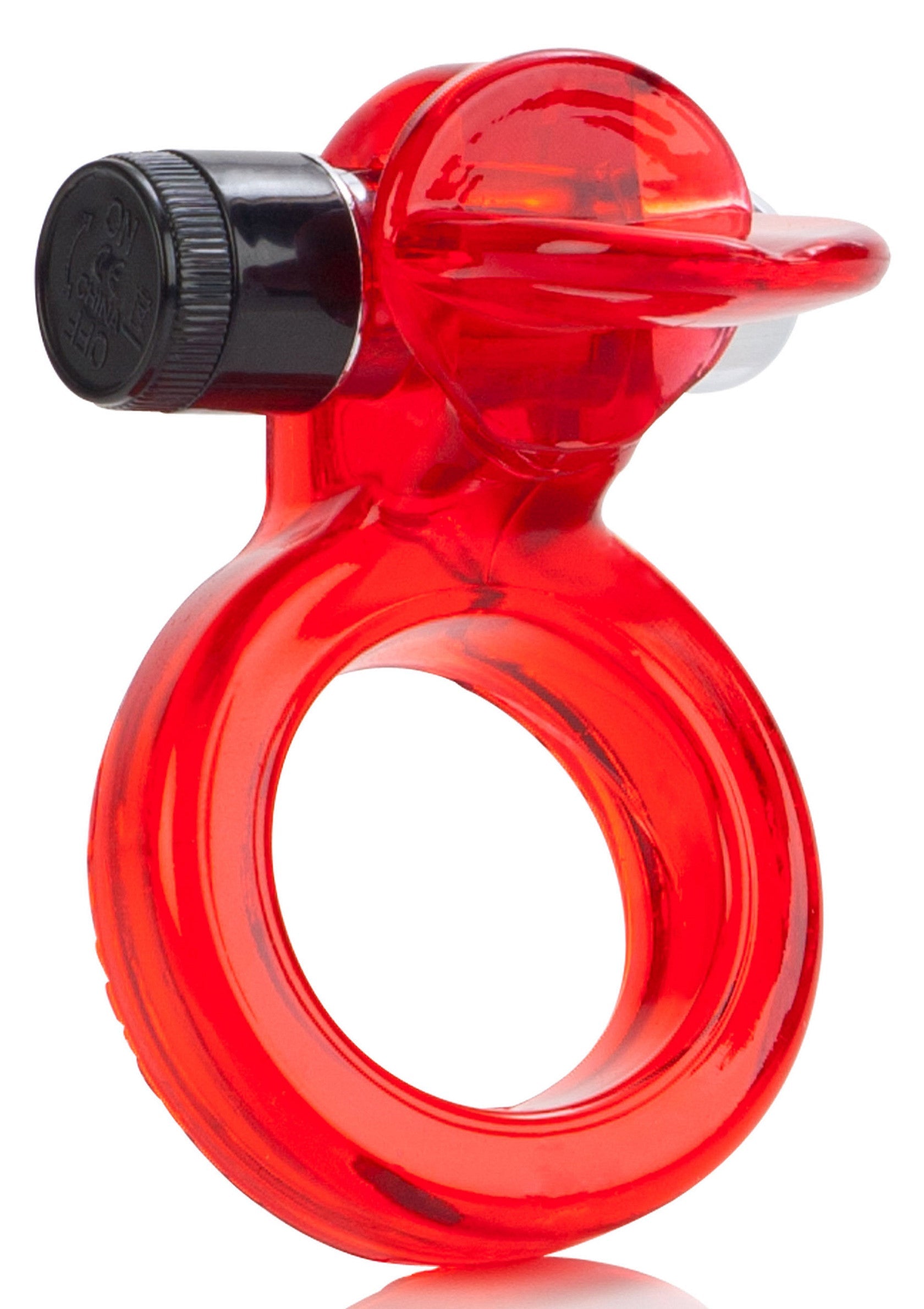 Anneau vibrant rouge pour plus de plaisir et de sensations fortes.; Rode vibrerende ring voor extra genot en intense sensaties.; Red vibrating ring for added pleasure and intense sensations.