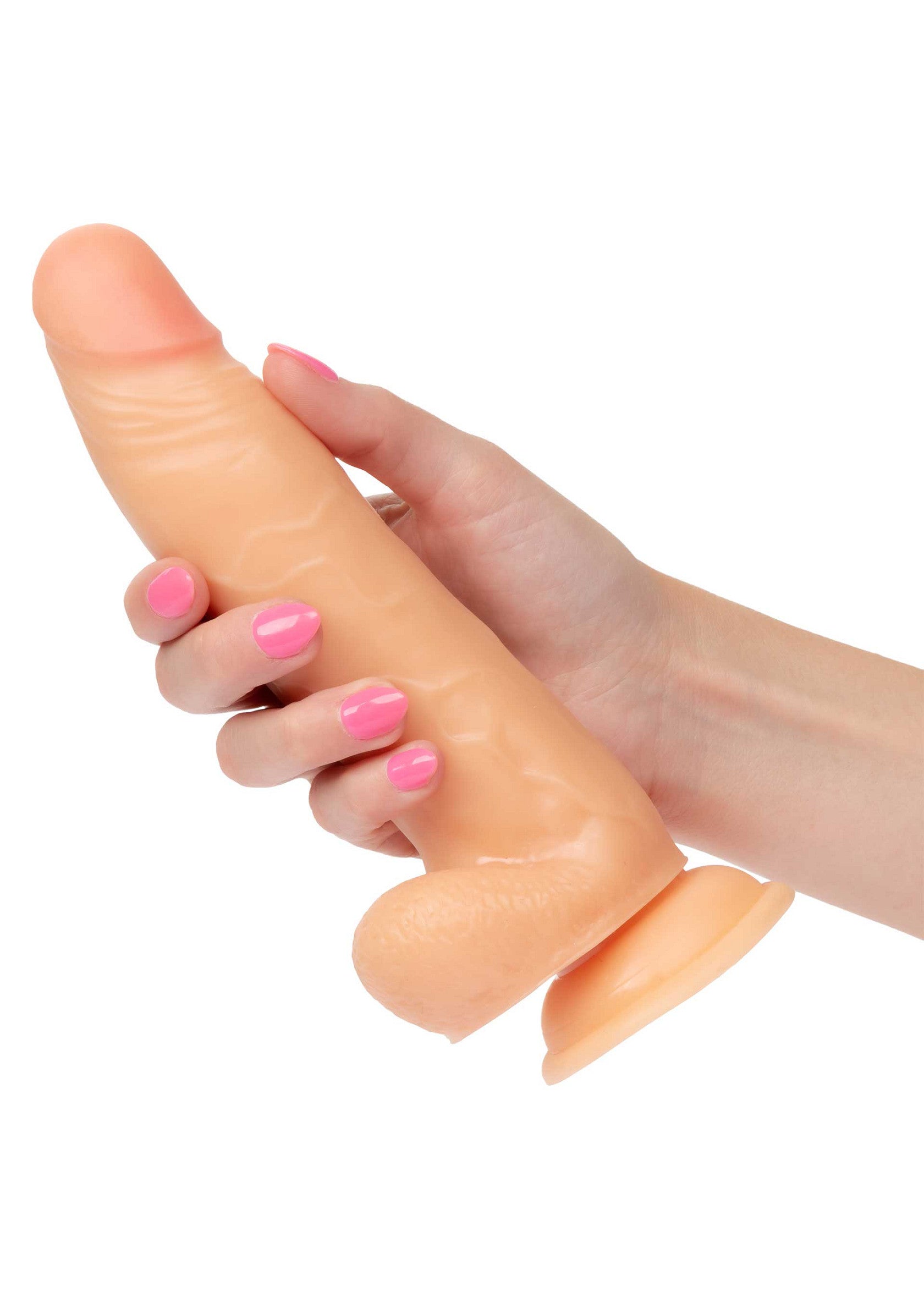 Grand gode réaliste couleur chair avec ventouse, pour des plaisirs intenses et variés.; Realistische dildo in huidskleur met zuignap, voor intense en gevarieerde genoegens.; Flesh-toned realistic dildo with suction cup, for intense and varied pleasures.