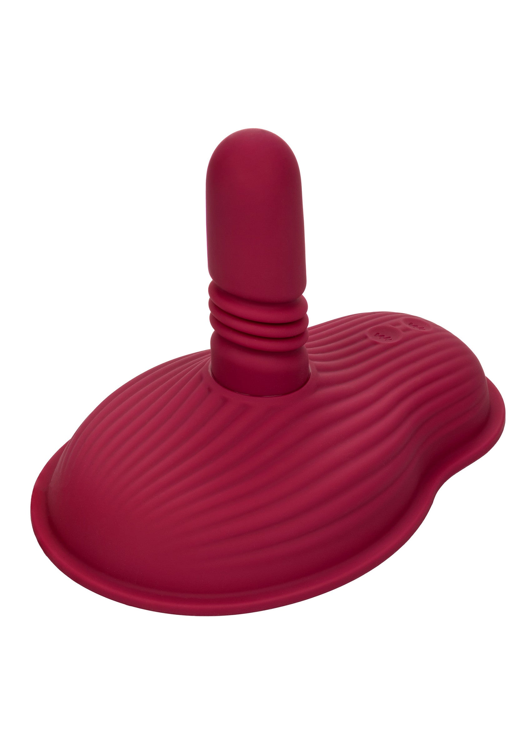 Masseur vibrant personnel rouge pour le plaisir et la relaxation.; Rode vibrerende persoonlijke stimulator voor plezier en ontspanning.; Red vibrating personal massager for pleasure and relaxation.