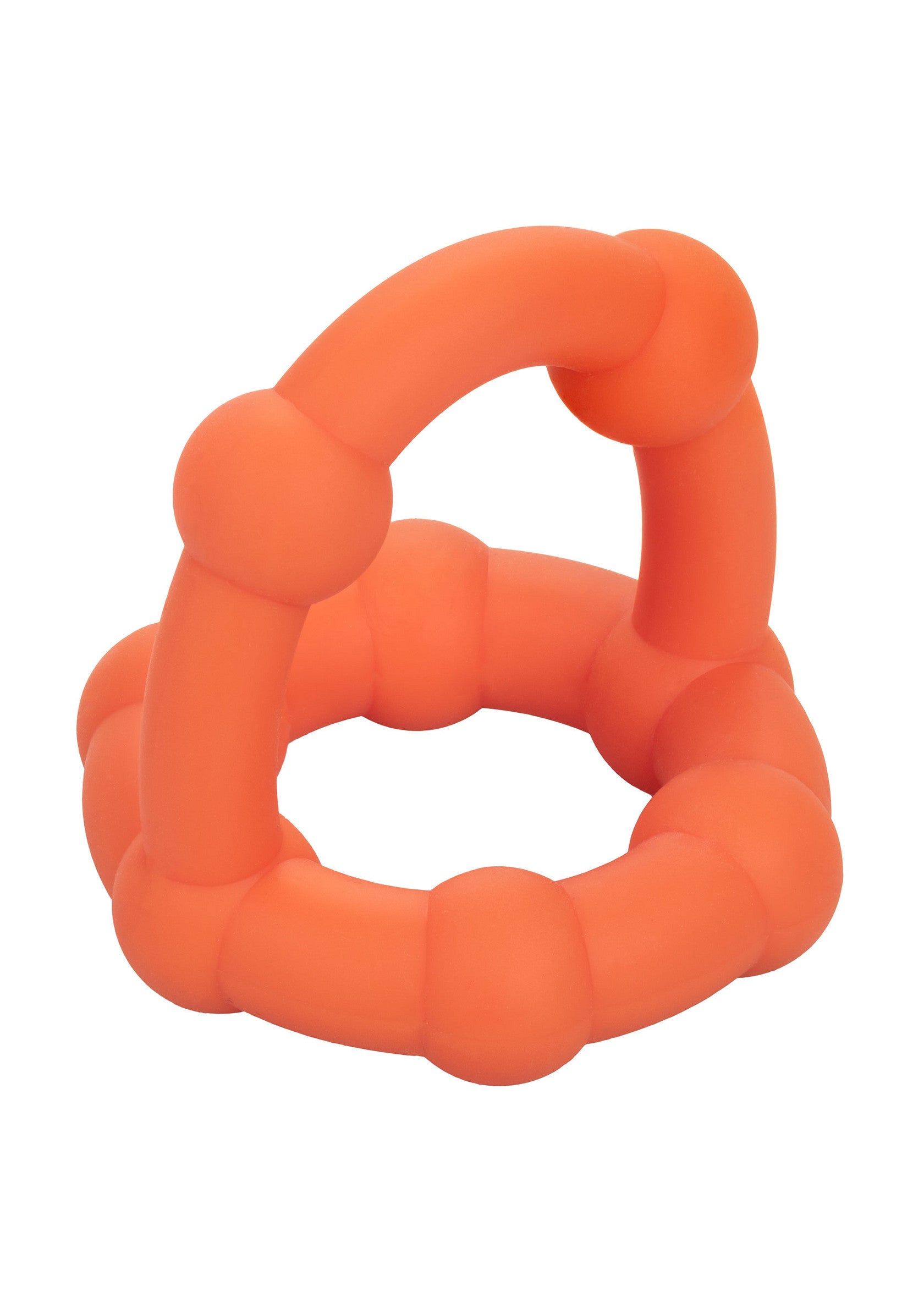 Anneau texturé orange pour le plaisir et la stimulation.; Oranje getextureerde ring voor genot en stimulatie.; Orange textured ring for pleasure and stimulation.