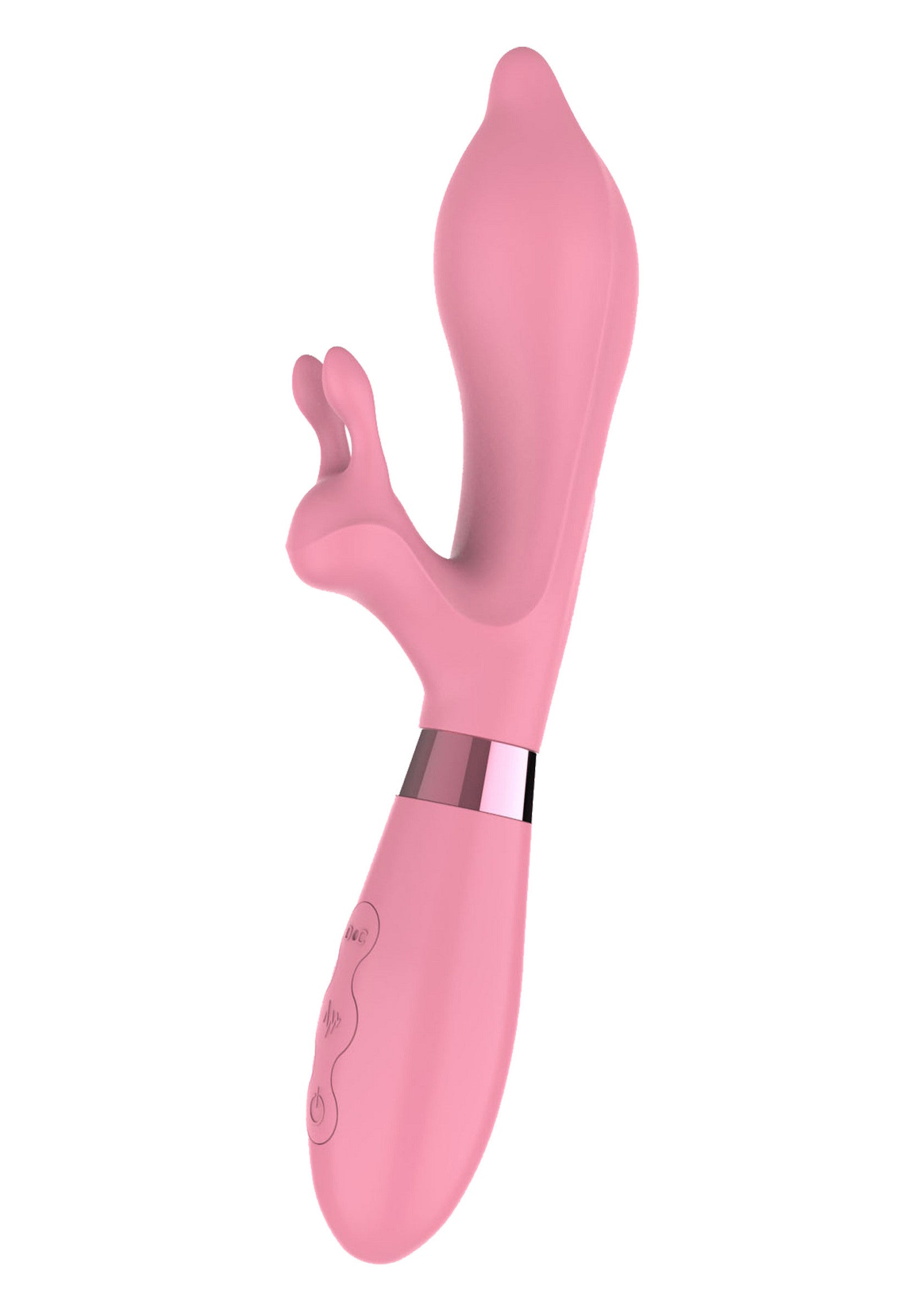 Vibromasseur rose pour le plaisir féminin.; Roze vibrator voor vrouwelijk genot.; Pink vibrator for female pleasure.